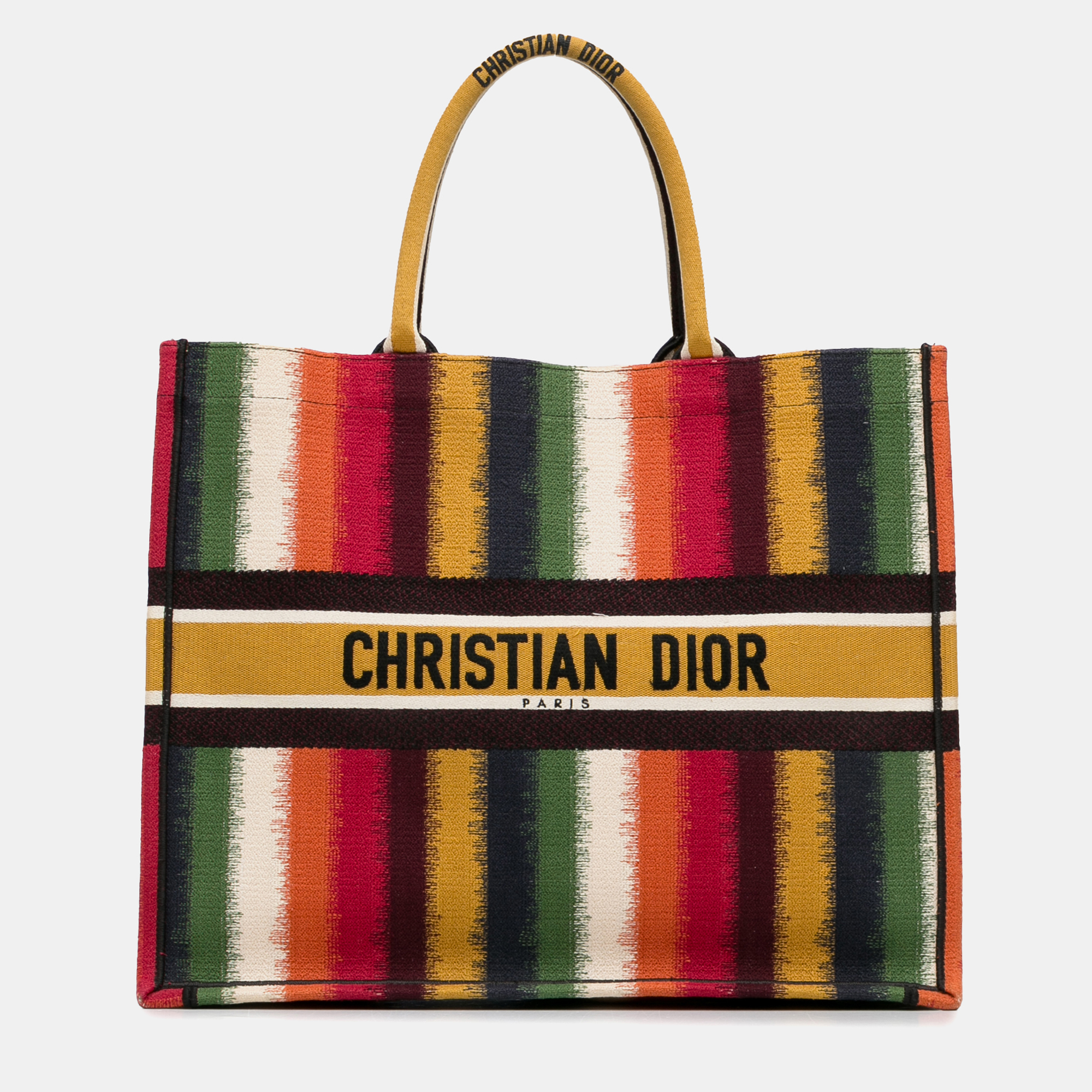 

Dior Multicolor Canvas and Fabric Dior Large Striped Book Tote