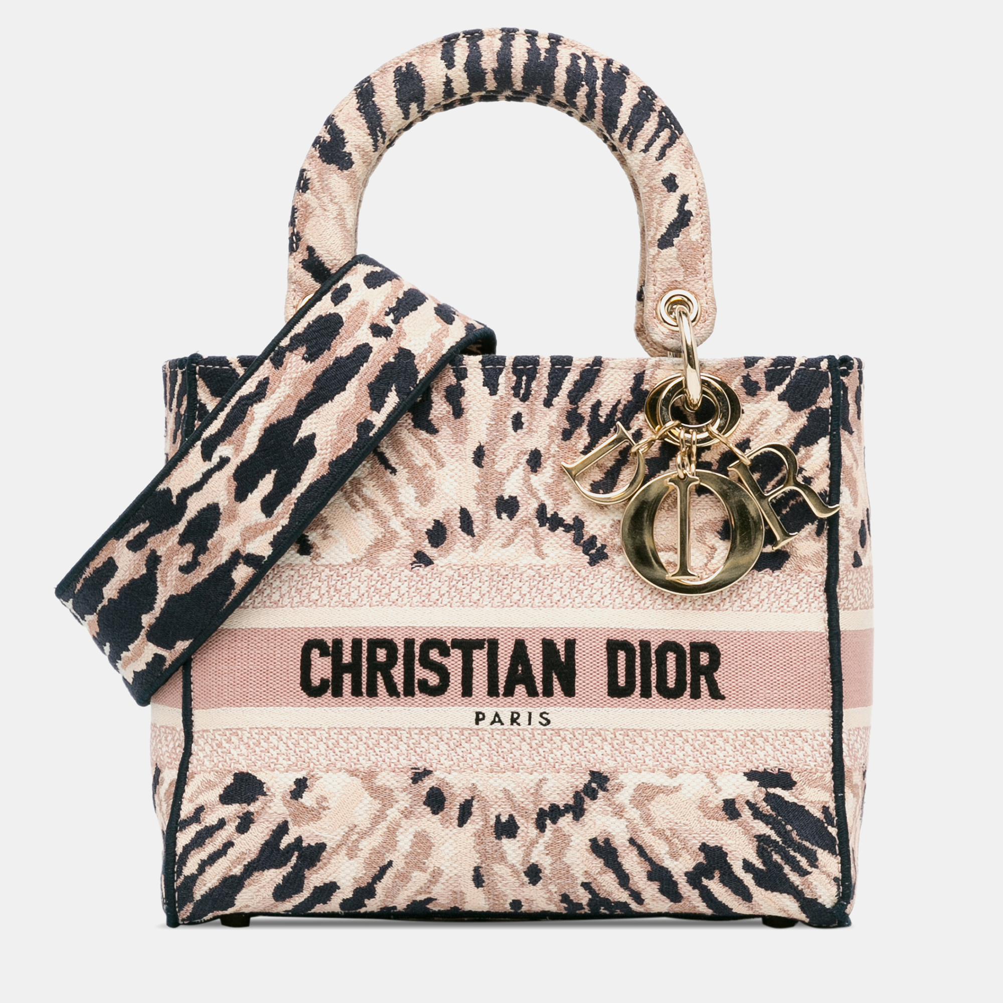 

Dior Beige Black Canvas and Fabric Dior Medium Tie-Dye Lady D-Lite