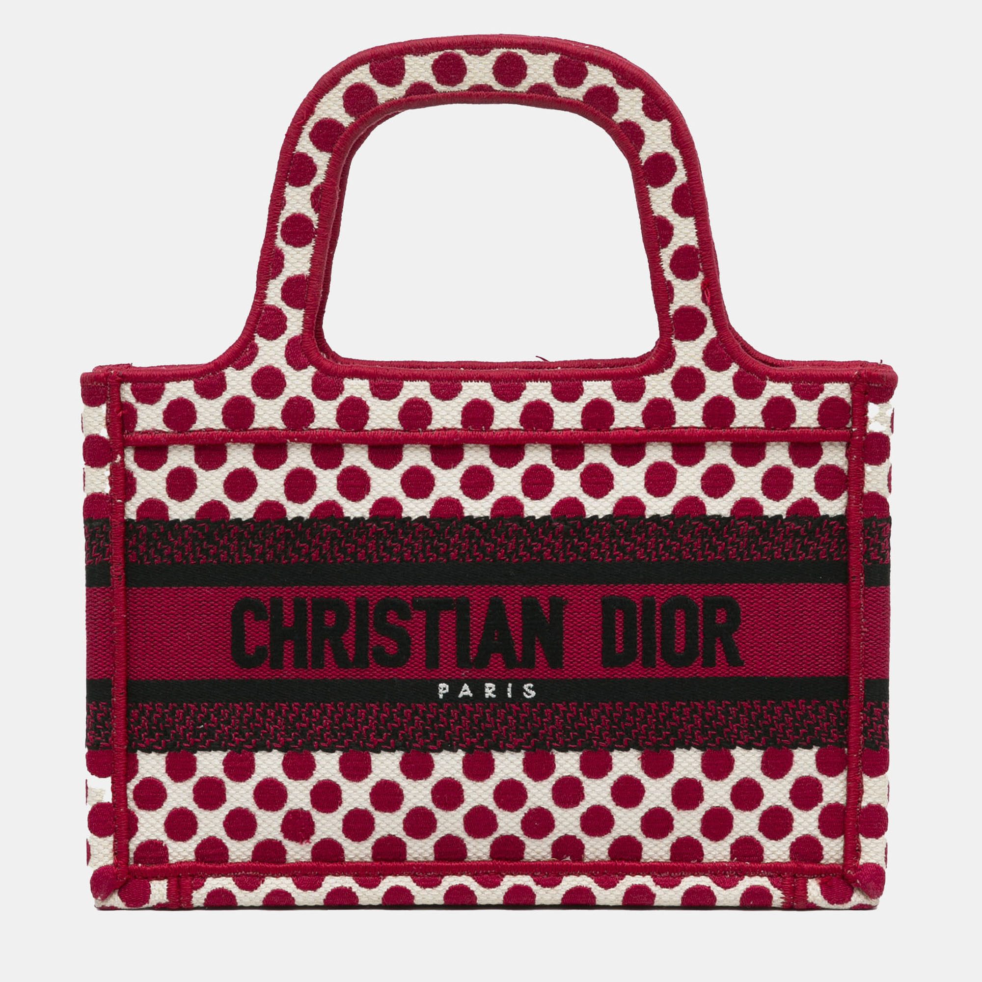 

Dior Red Canvas Mini Dioramour Book Tote Bag