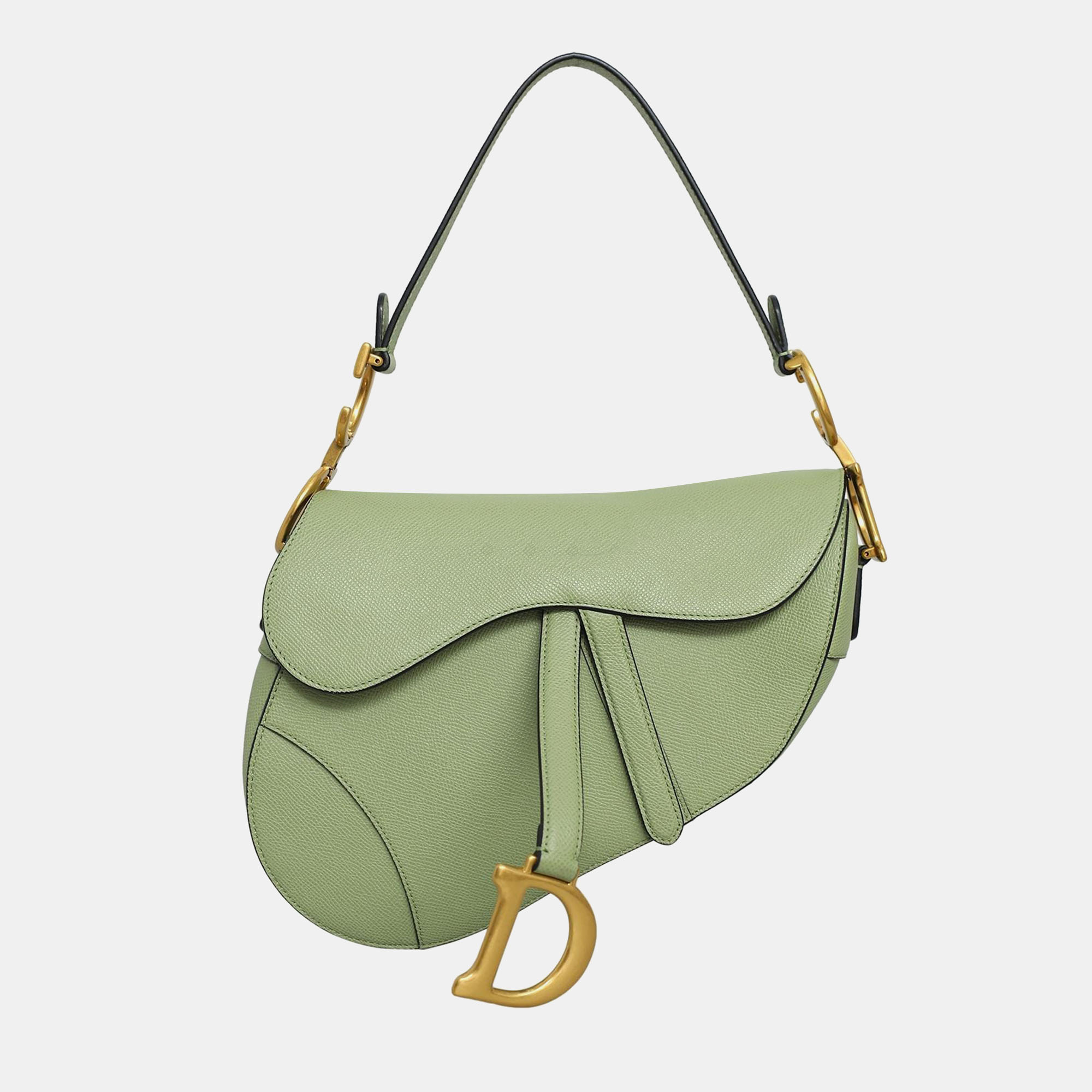 

Christian Dior Medium Saddle Bag, Green