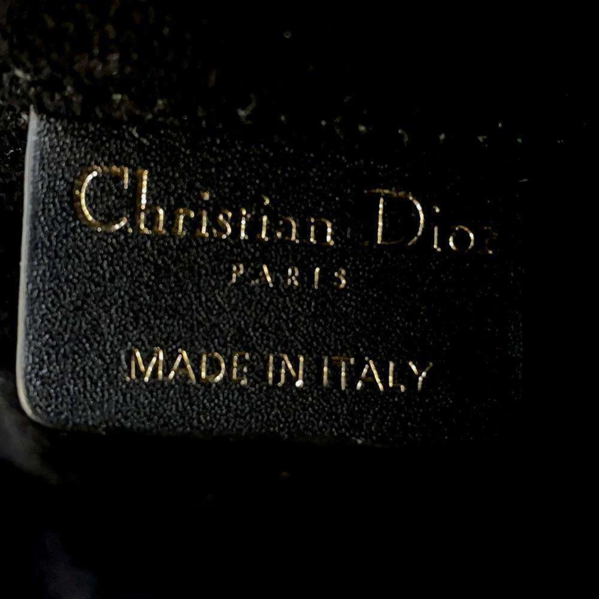 Christian Dior Medium Calf Leather Black Dior Toujours Macrocannage Handbag 