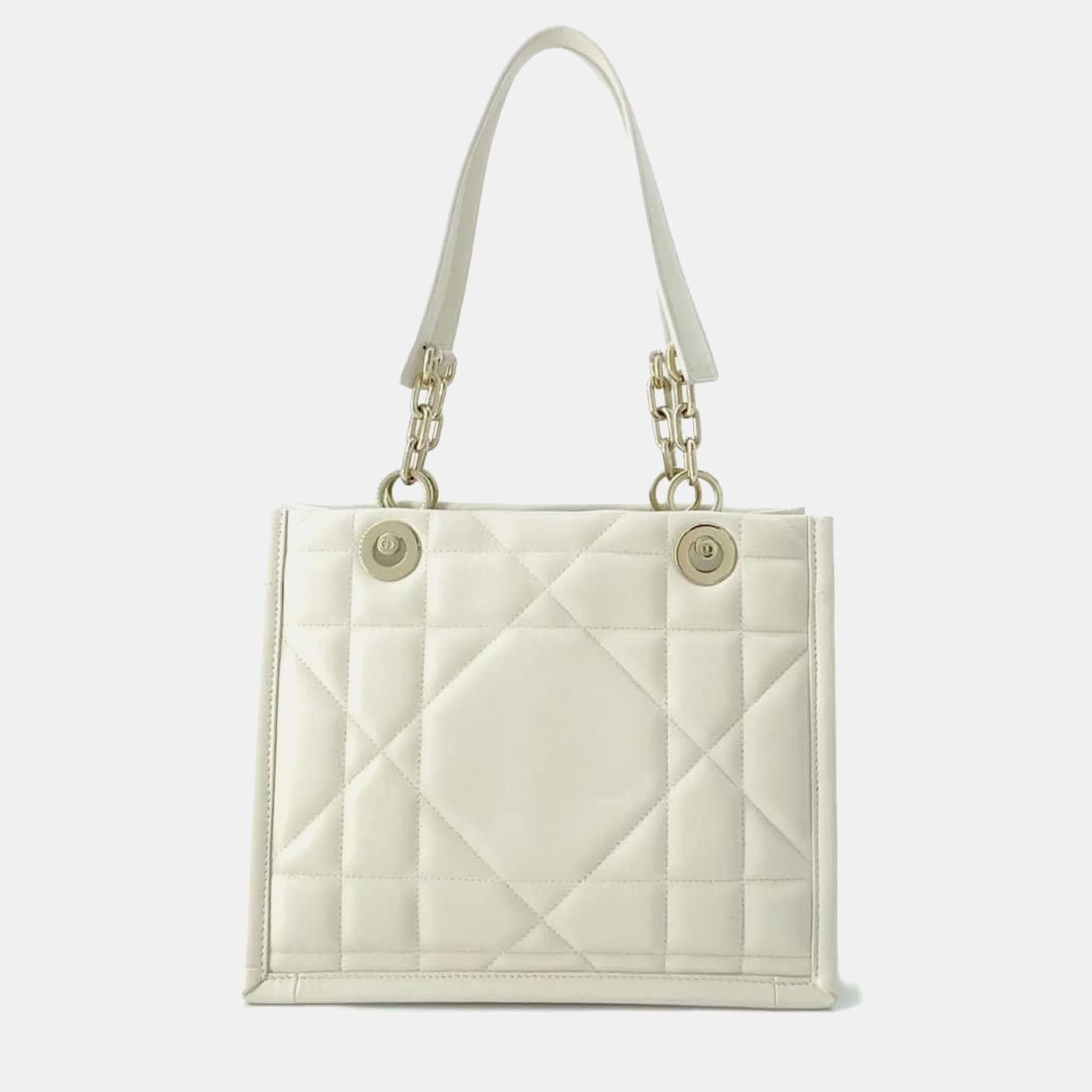 

Christian Dior White Essential Archi Cannage Tote Bag