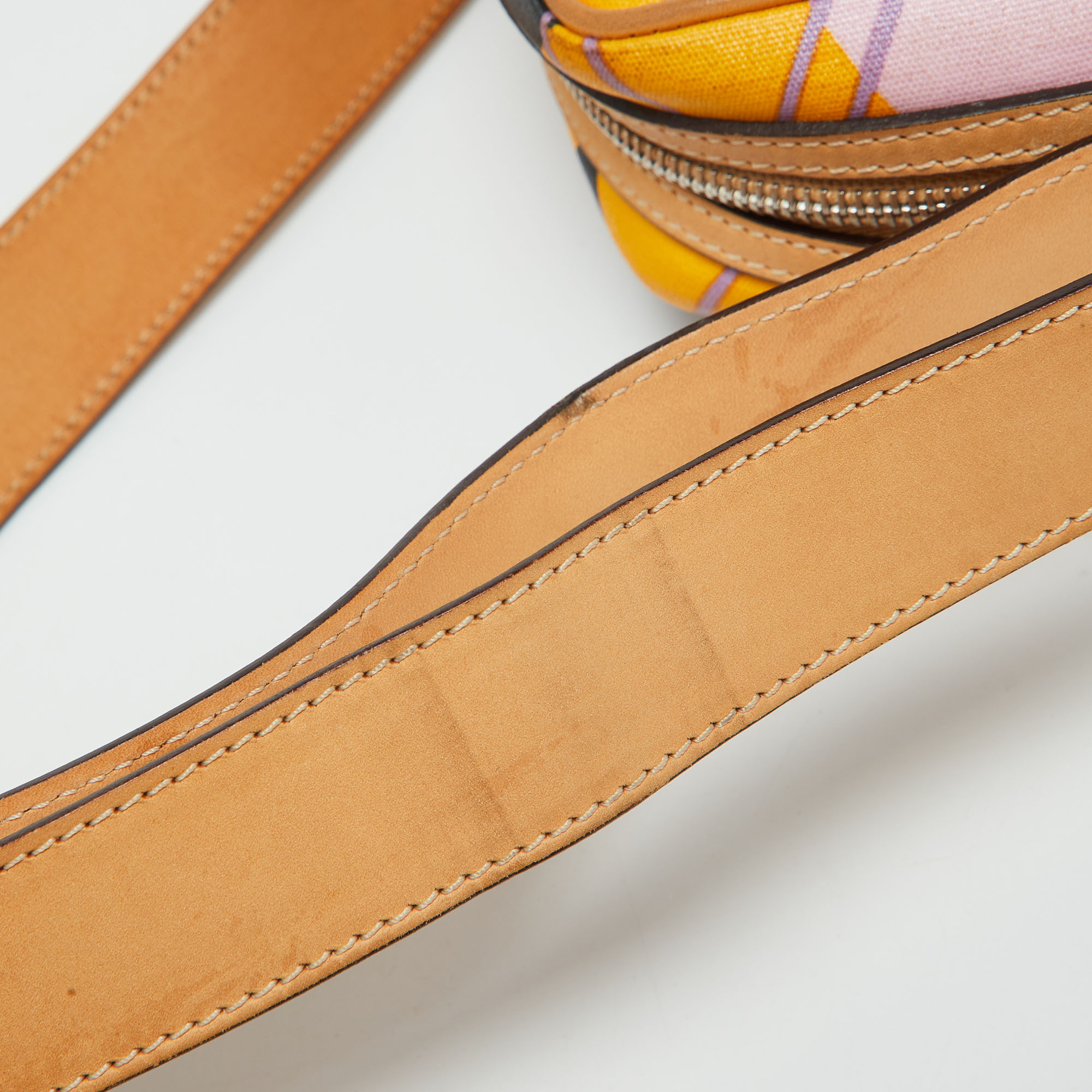 Dior Multicolor Graphic Printed Fabric and Leather Shoulder Bag 