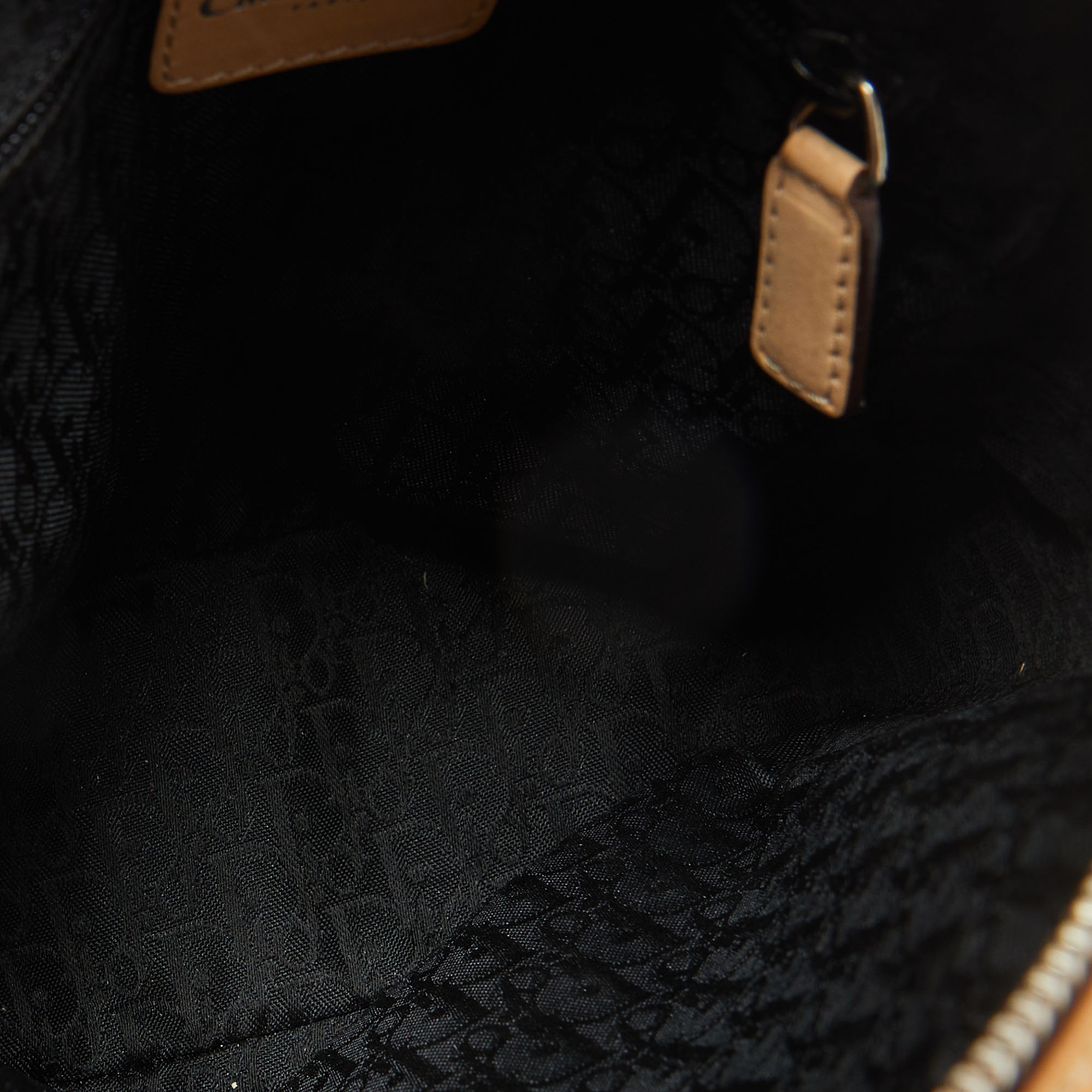 Dior Multicolor Graphic Printed Fabric and Leather Shoulder Bag 