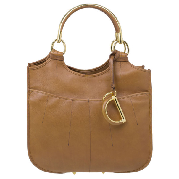 Pre Owned Dior Tan Leather 61 Hobo