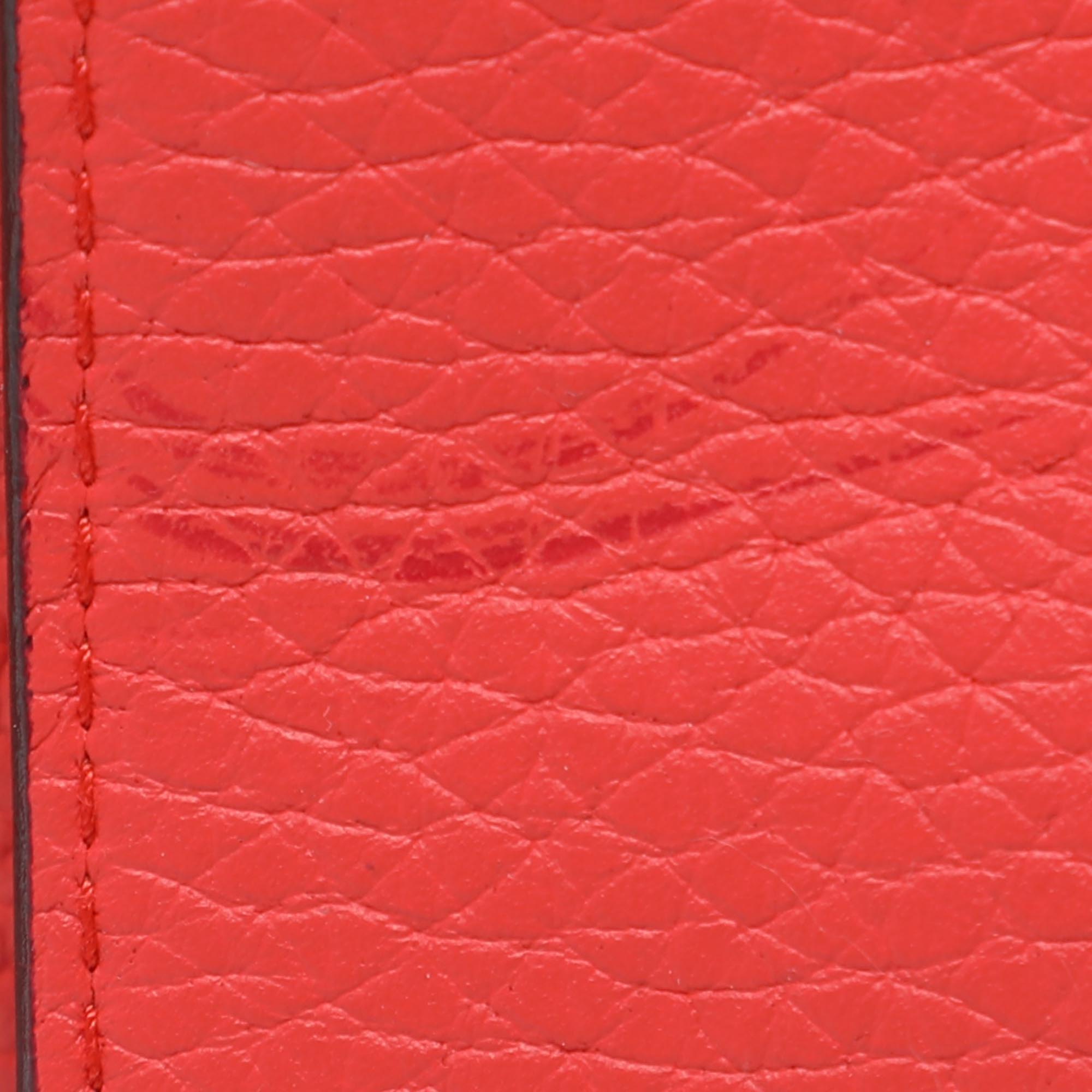 Dior Coral Leather Large Diorissimo Shopper Tote 