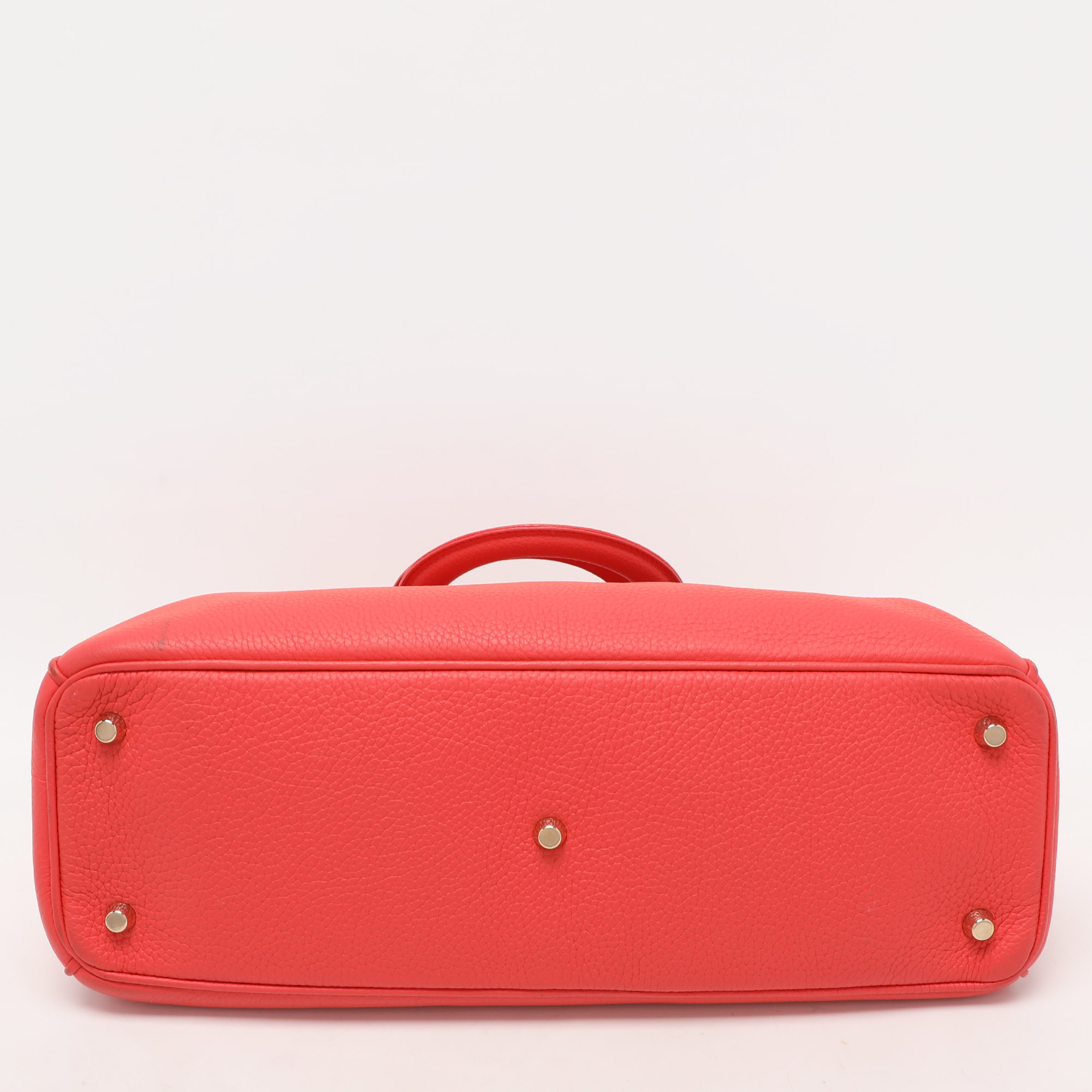 Dior Coral Leather Large Diorissimo Shopper Tote 