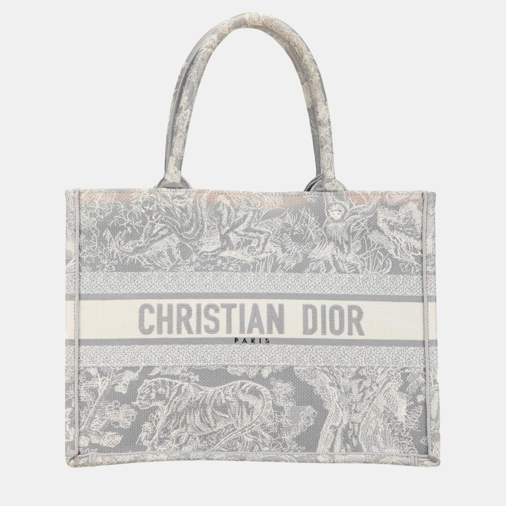 

Dior Grey Medium Toile de Jouy Book Tote