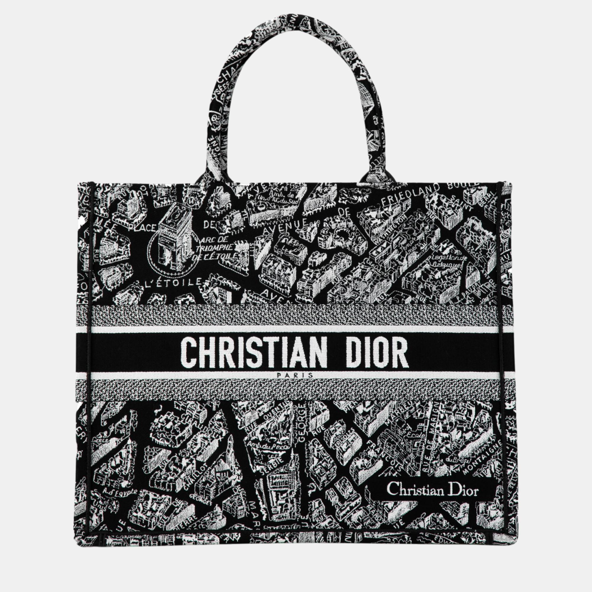 

Dior Black Large Plan De Paris Book Tote