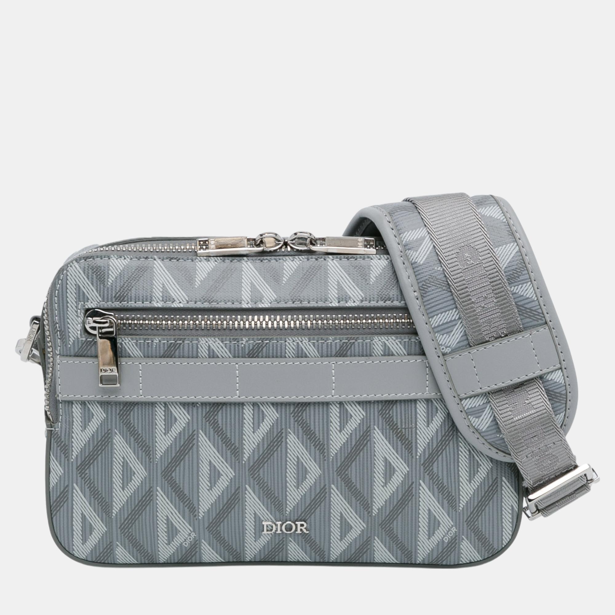 

Dior Grey CD Diamond Safari Bag with Strap