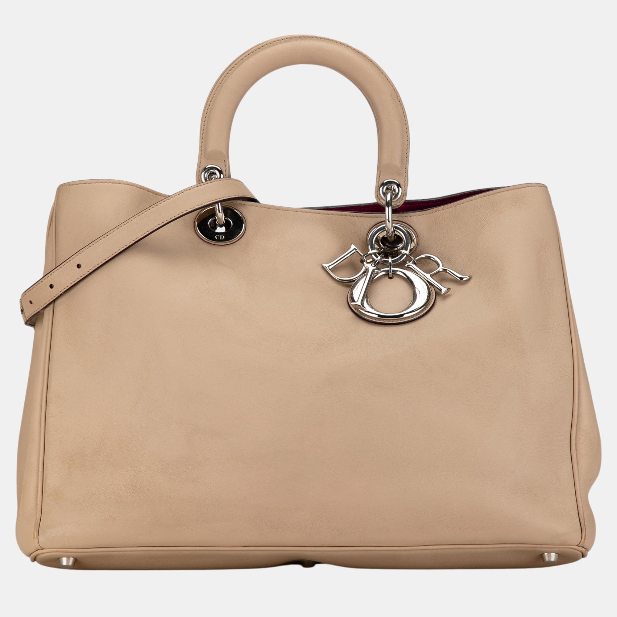 

Dior Beige/Brown Large Diorissimo Satchel