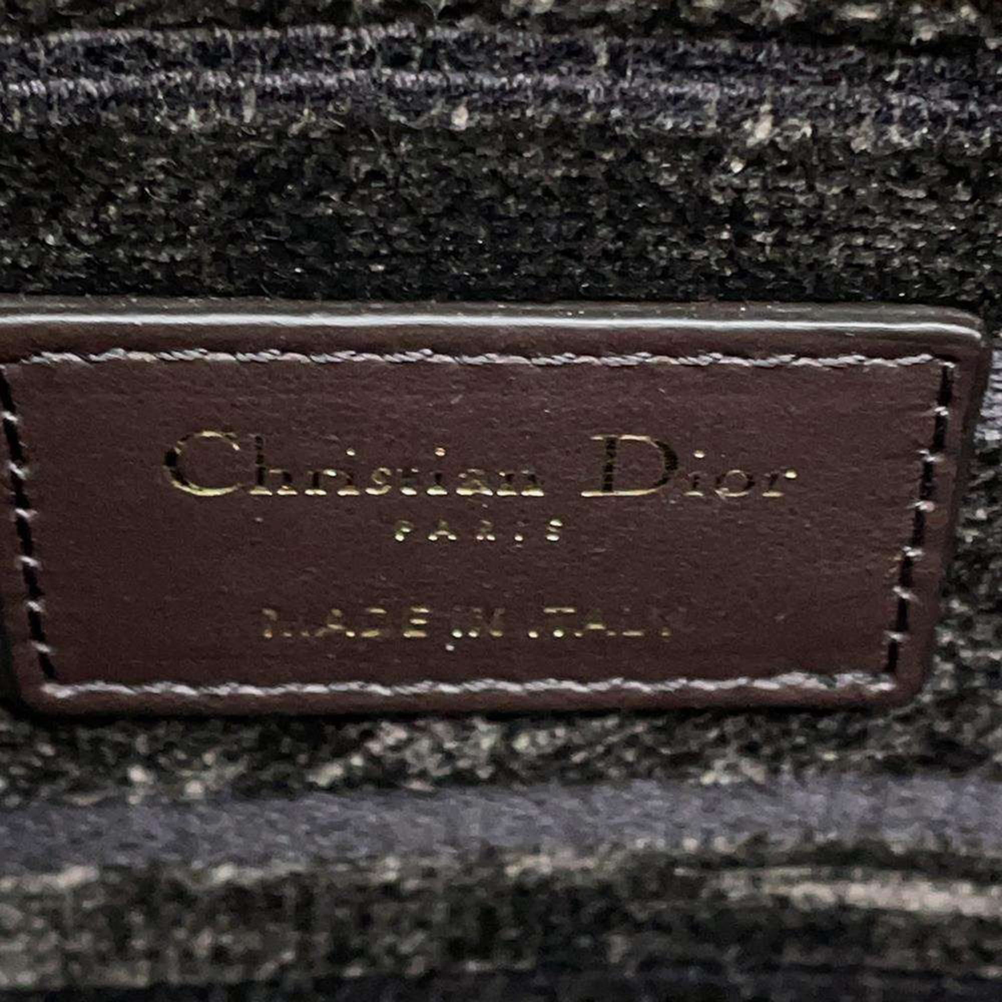 Dior Light Leopard Brown/Red/Yellow Velour Lady Dee bag Size Medium 