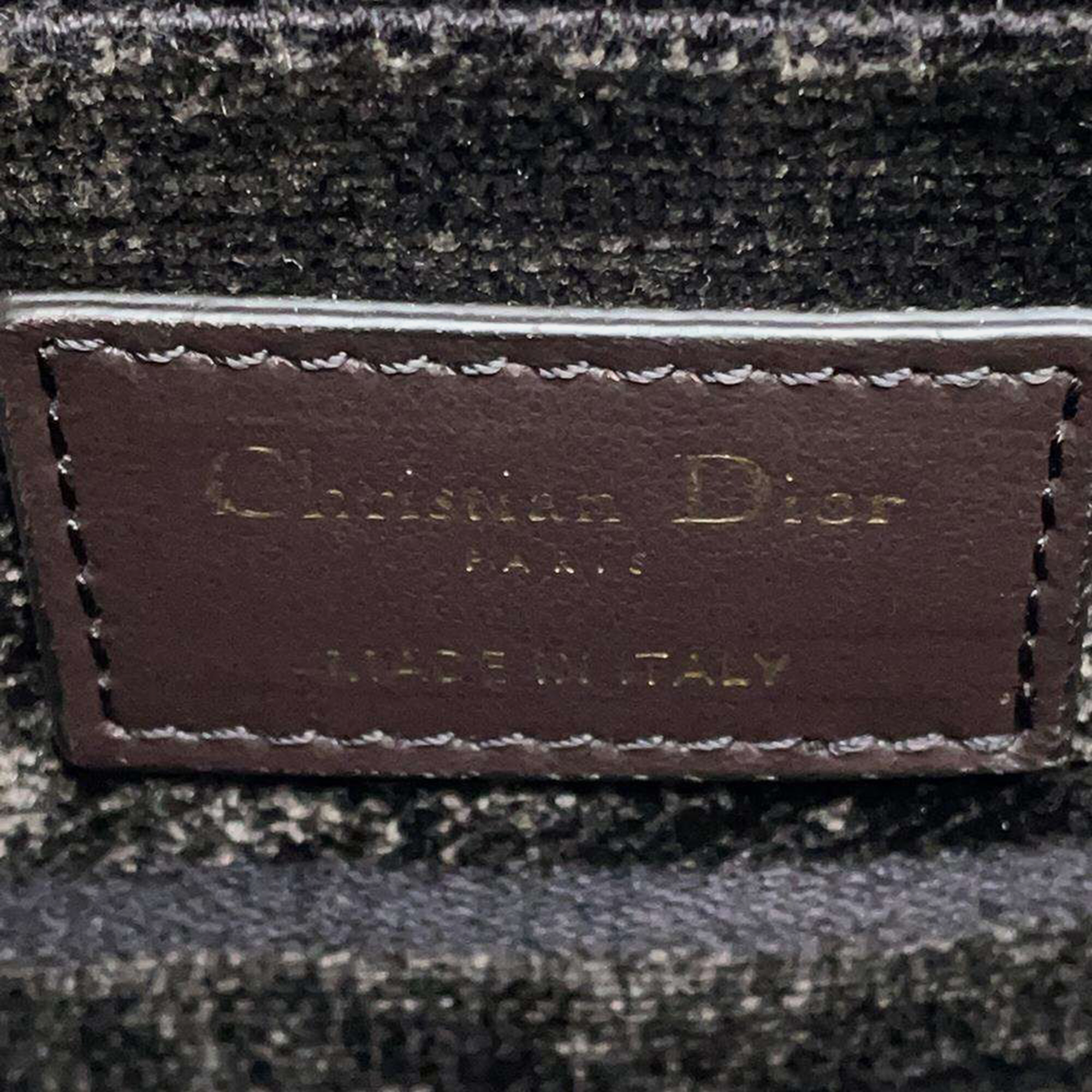 Dior Light Leopard Brown/Yellow/Red Velour Lady Dee bag Size Medium 