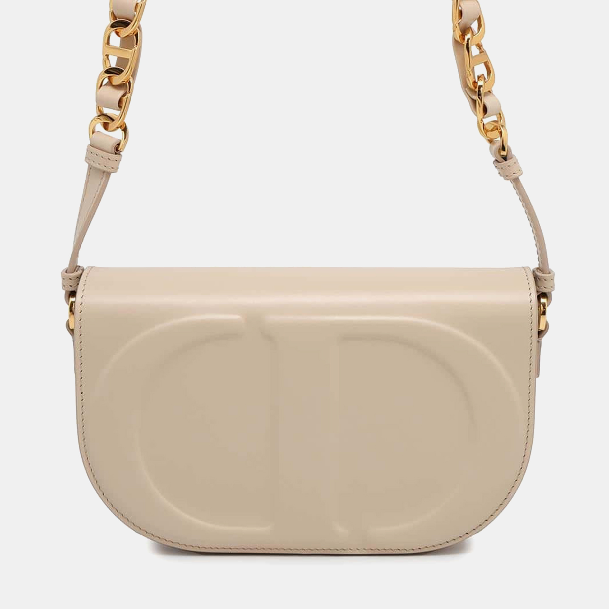 

Dior Beige Leather Signature Chain shoulder Bag