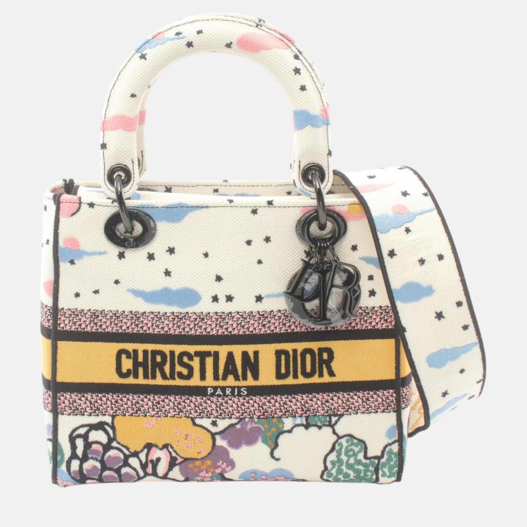 

Christian Dior Canvas White Multicolor Dior Lady Handbag