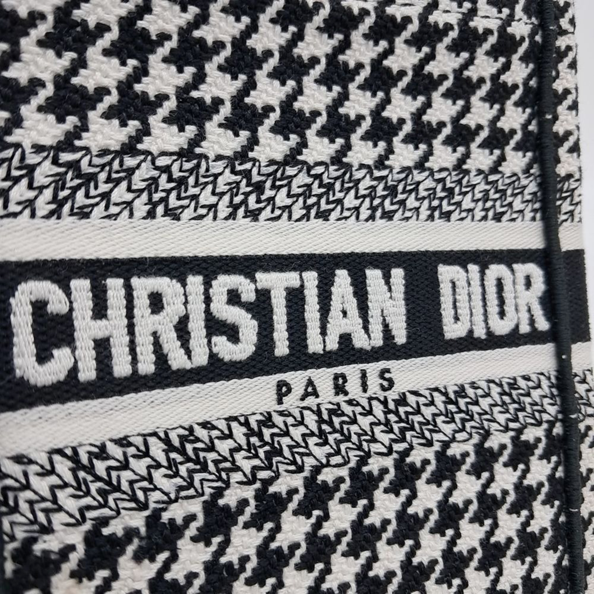 Dior Black Fabric Book Tote Mini Cell Phone Bag 
