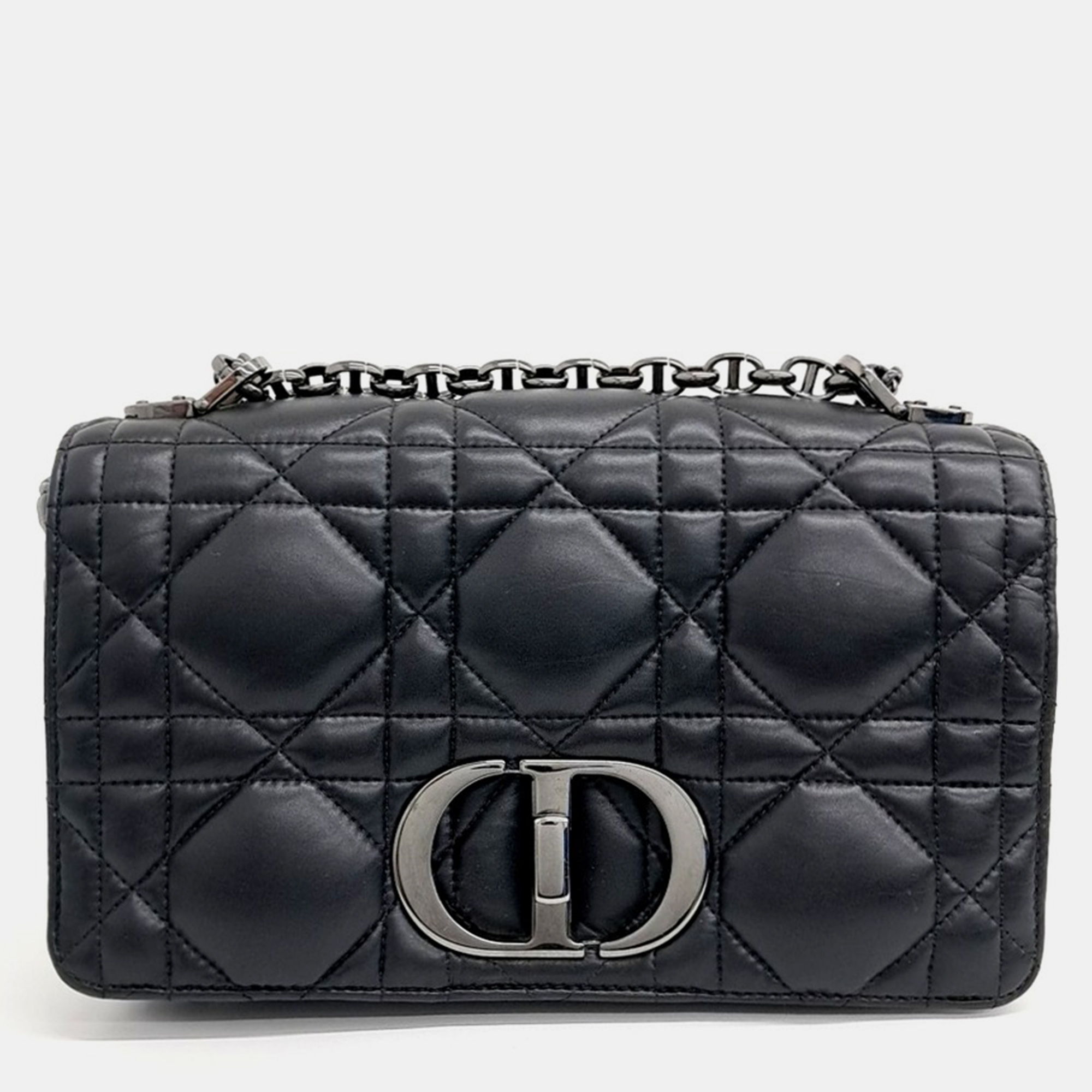 

Dior Black Leather Caro Medium Bag