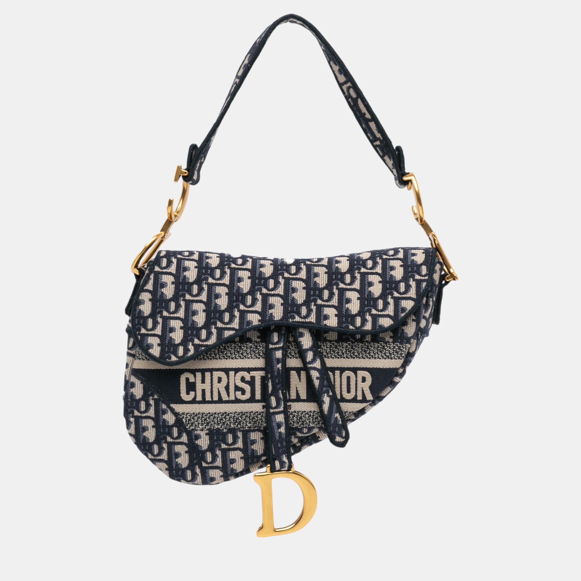

Dior Blue Medium Oblique Saddle