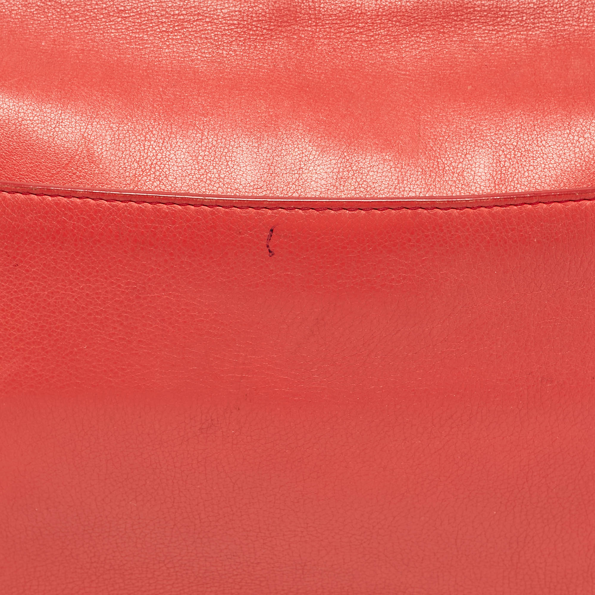 Dior Coral Pink Leather Large Diorling Shoulder Bag 