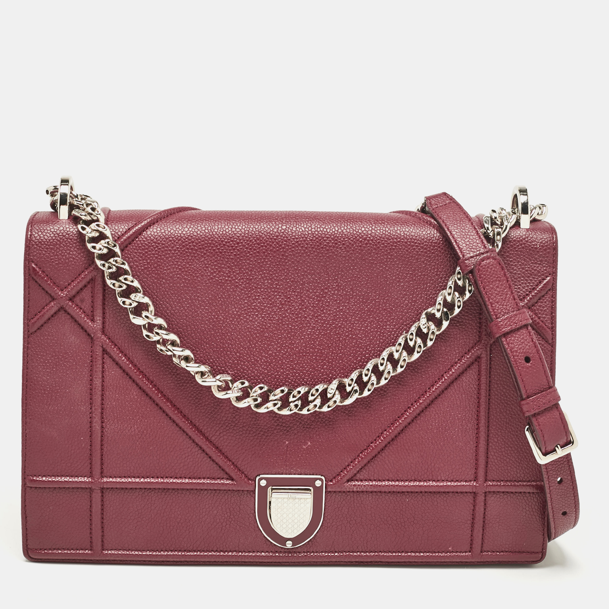 

Dior Burgundy Leather  Diorama Flap Shoulder Bag