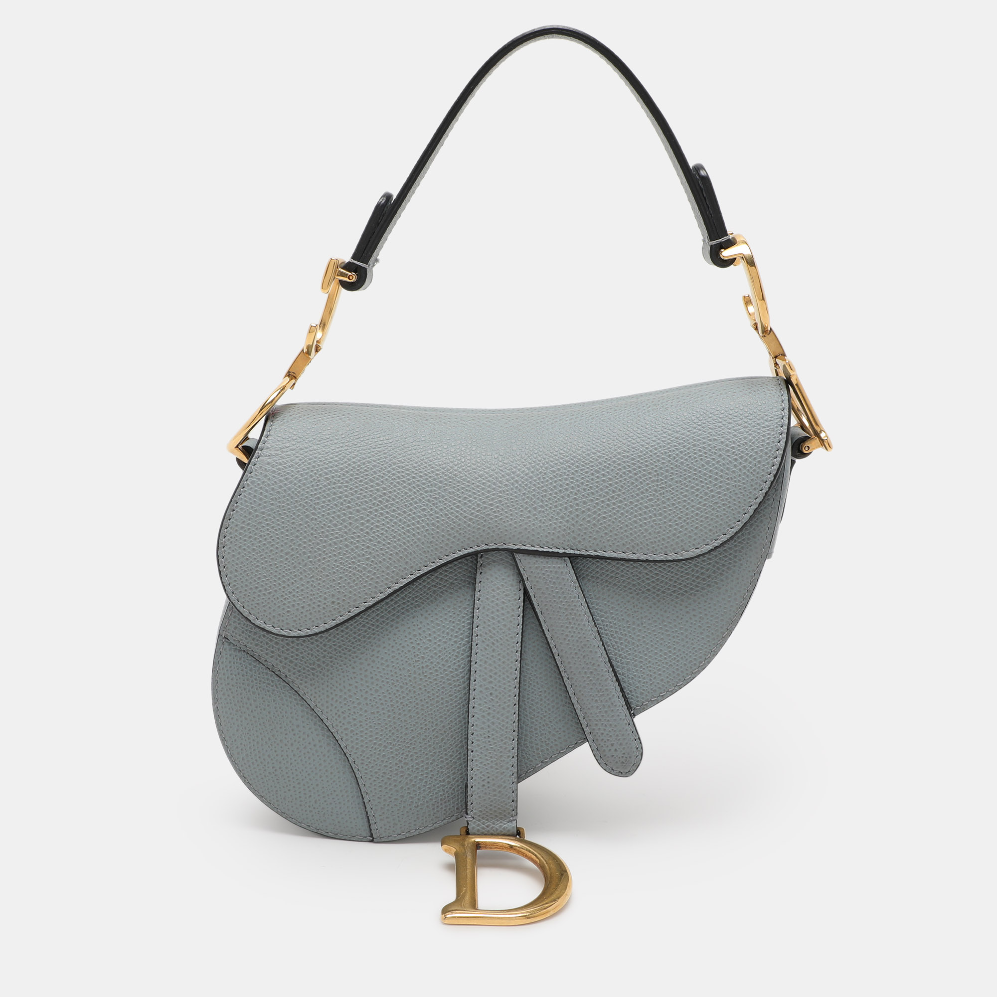 

Dior Blue Leather Mini Saddle Bag