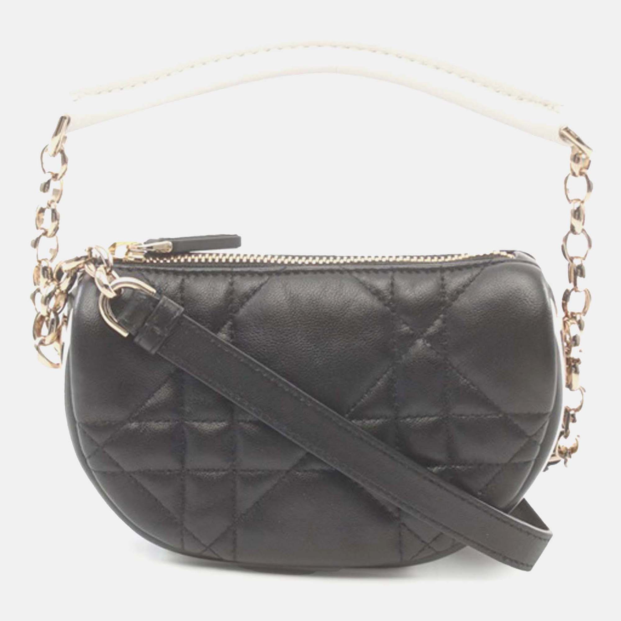 

Dior Black Leather Micro Lambskin Cannage Vibe Hobo