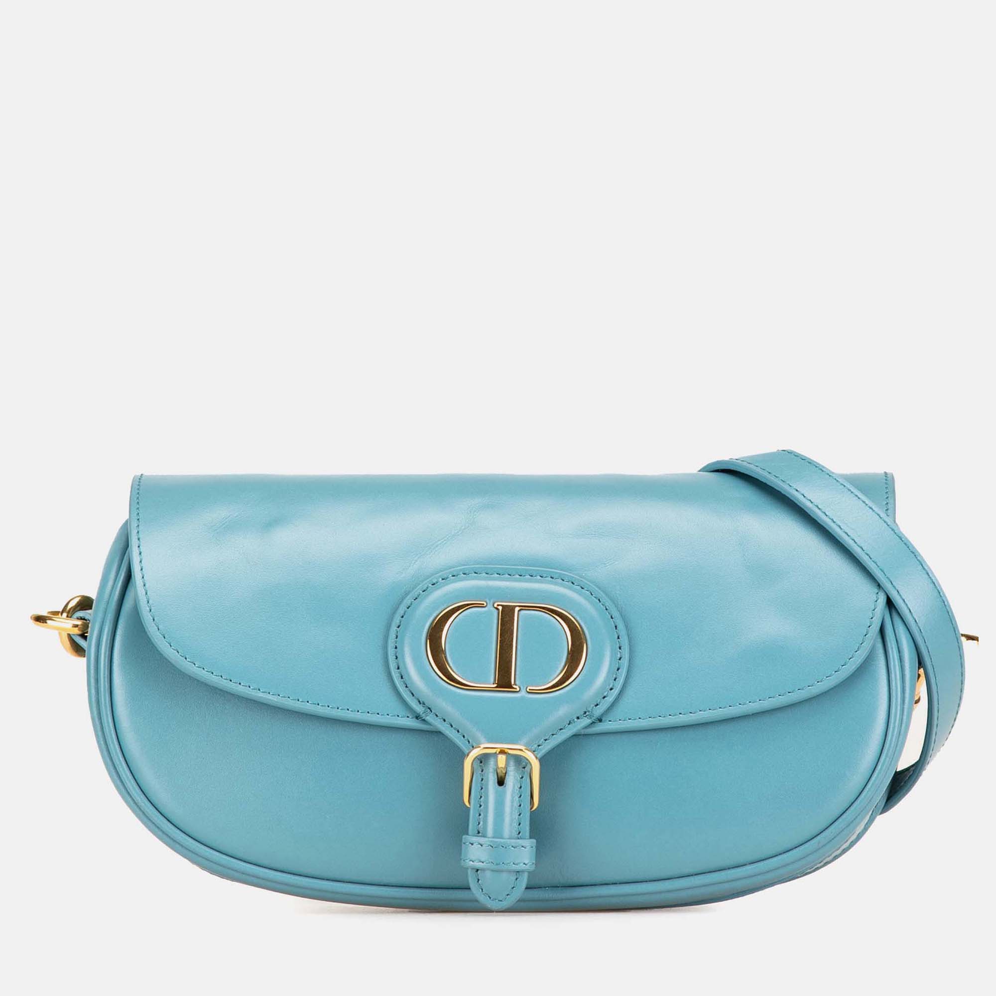 

Dior Blue Leather Calfskin Bobby East West Crossbody