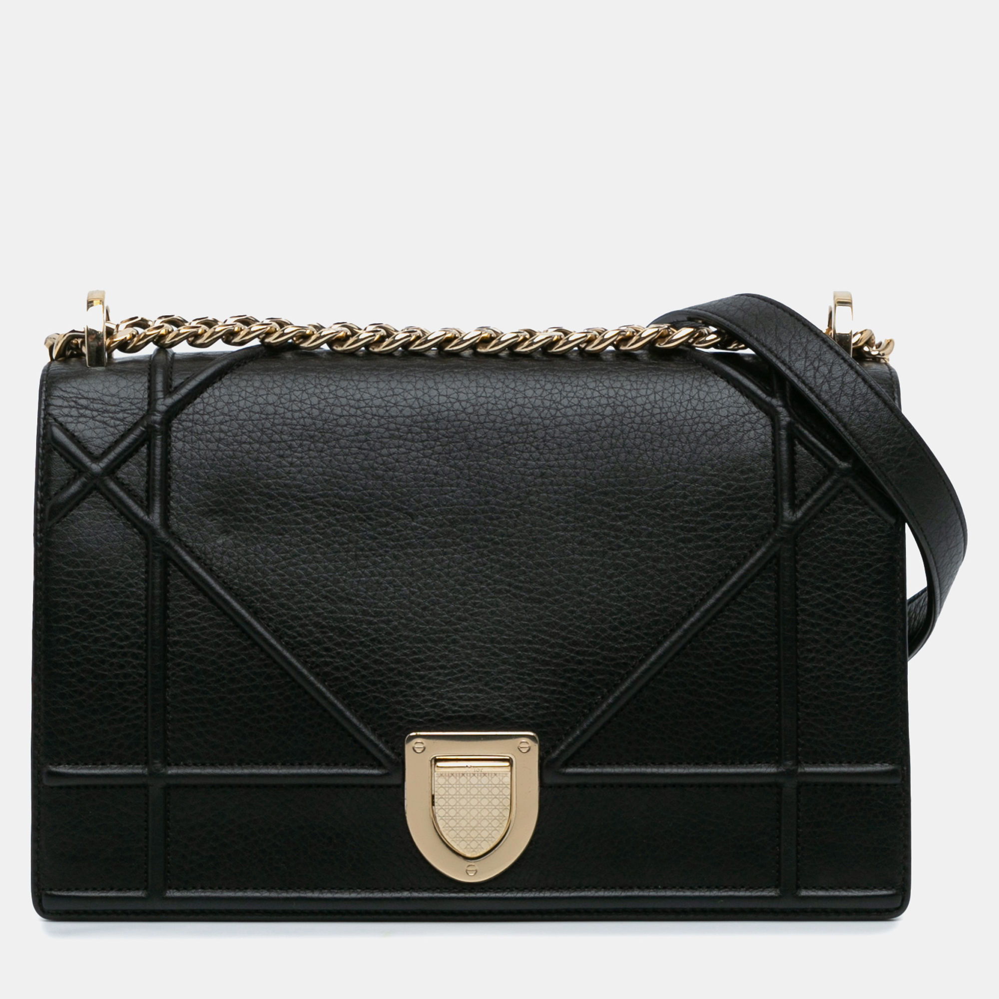 

Dior Black Medium Calfskin Diorama Flap