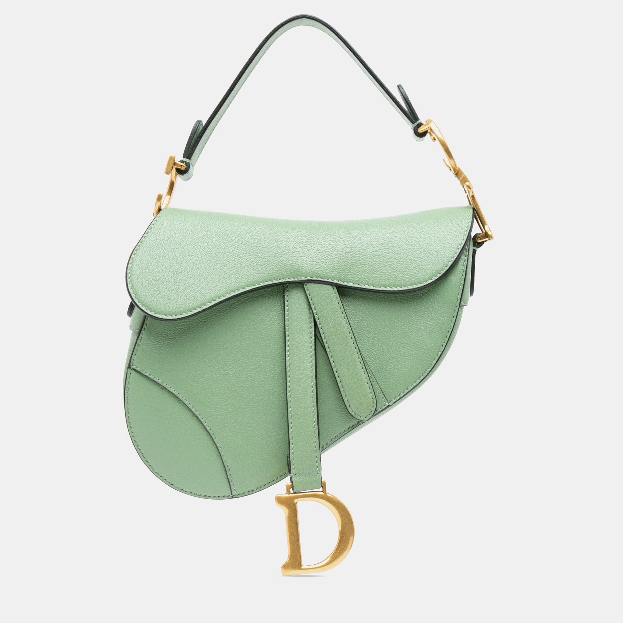 

Dior Green Mini Leather Saddle