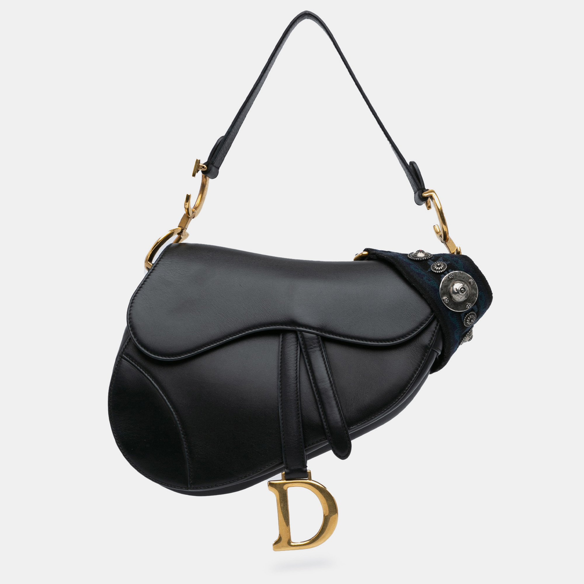 

Dior Medium Leather Saddle, Black