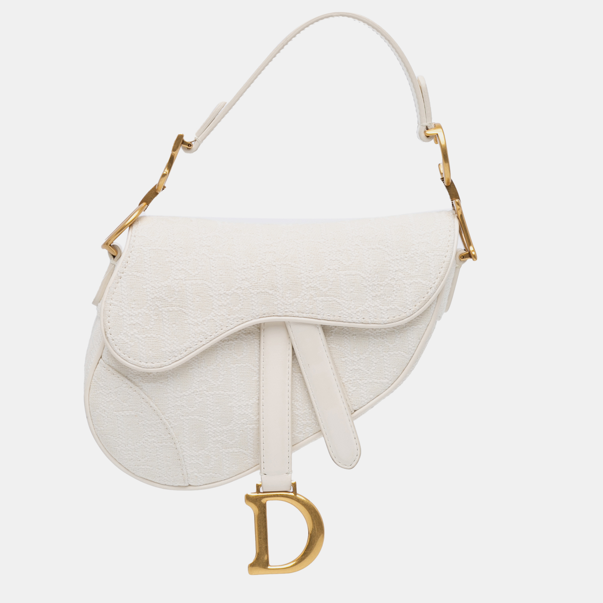 

Dior Mini Oblique Saddle, White