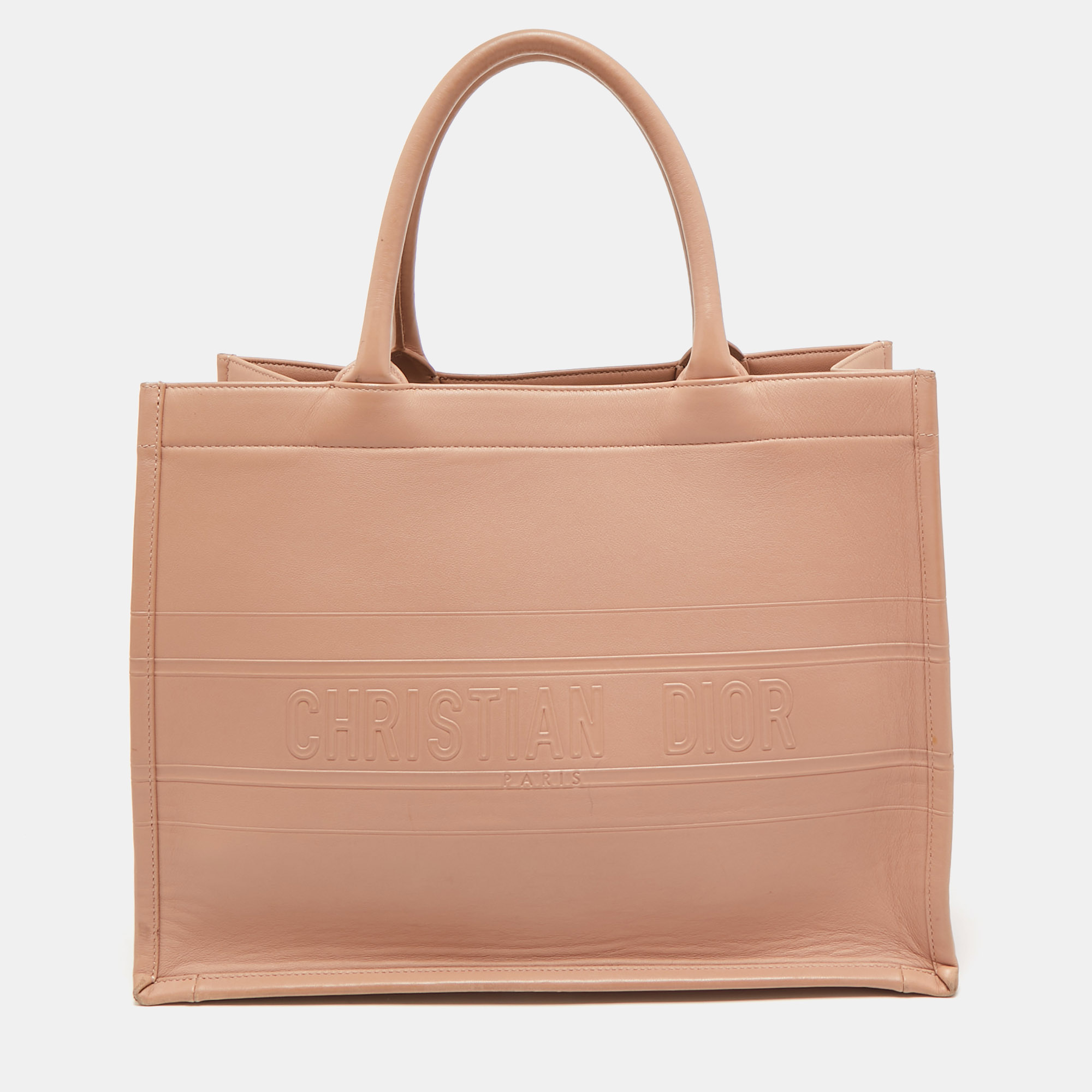 

Dior Dusty Pink Leather Medium Book Tote