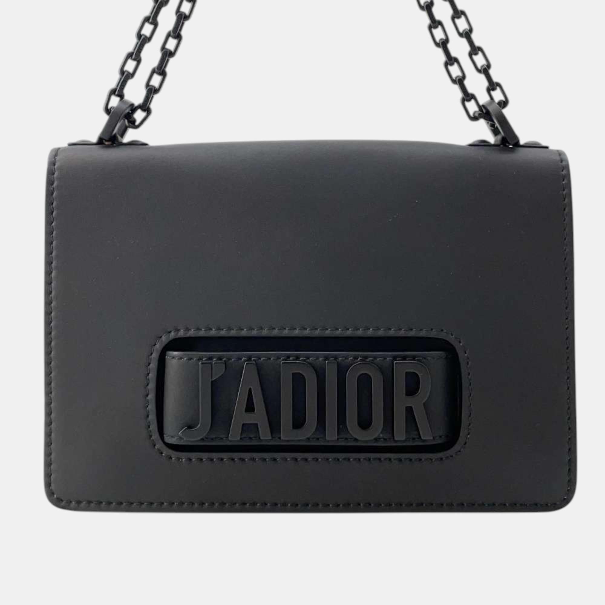 

Dior Black Leather Jadior Chain Shoulder Bag