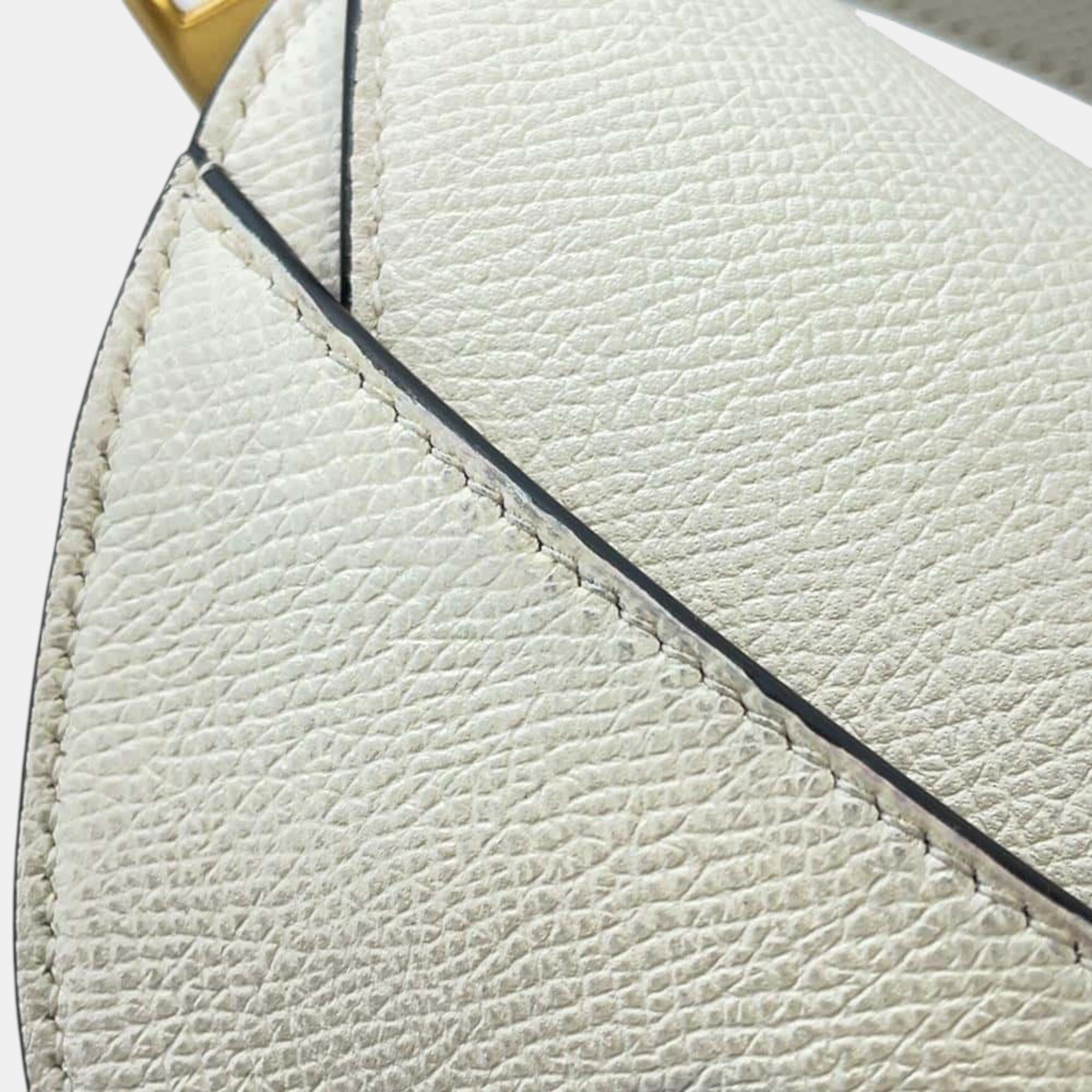 Dior White Leather Mini Saddle Shoulder Bag 