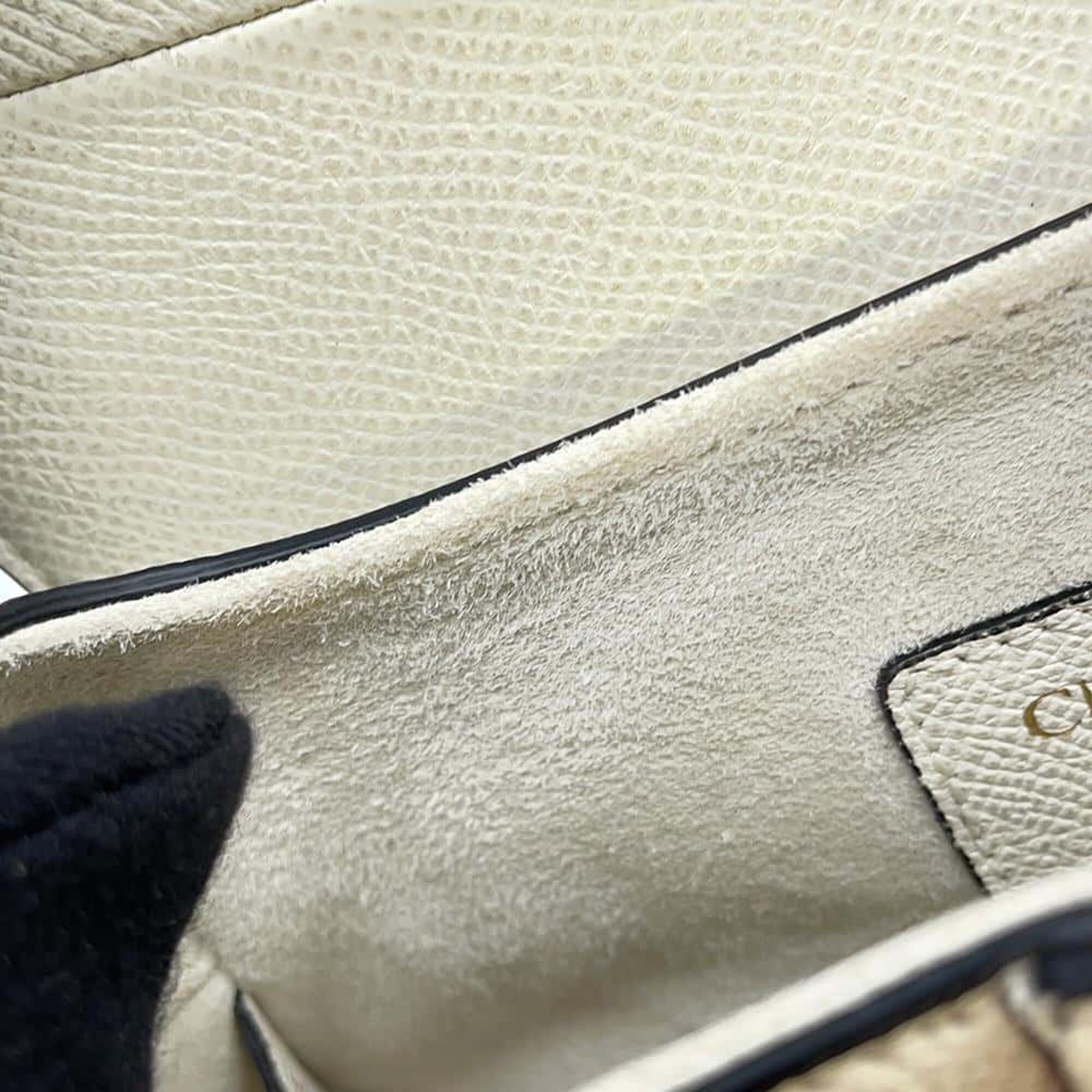 Dior White Leather Mini Saddle Shoulder Bag 