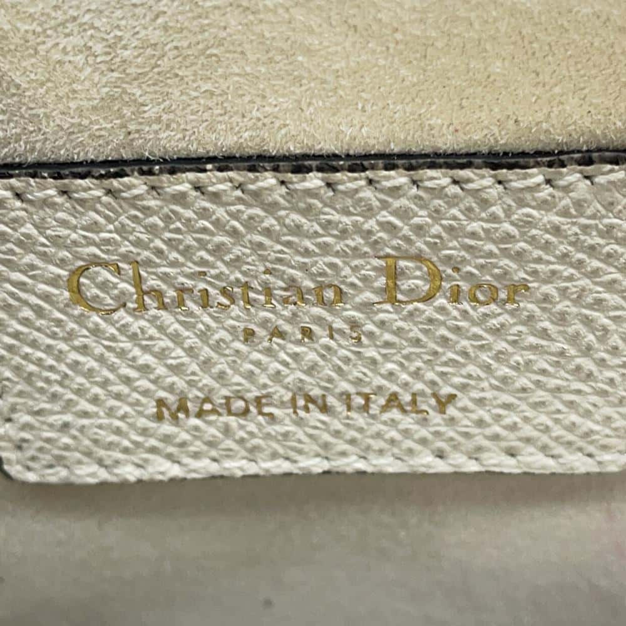 Dior White Leather Mini Saddle Shoulder Bag 
