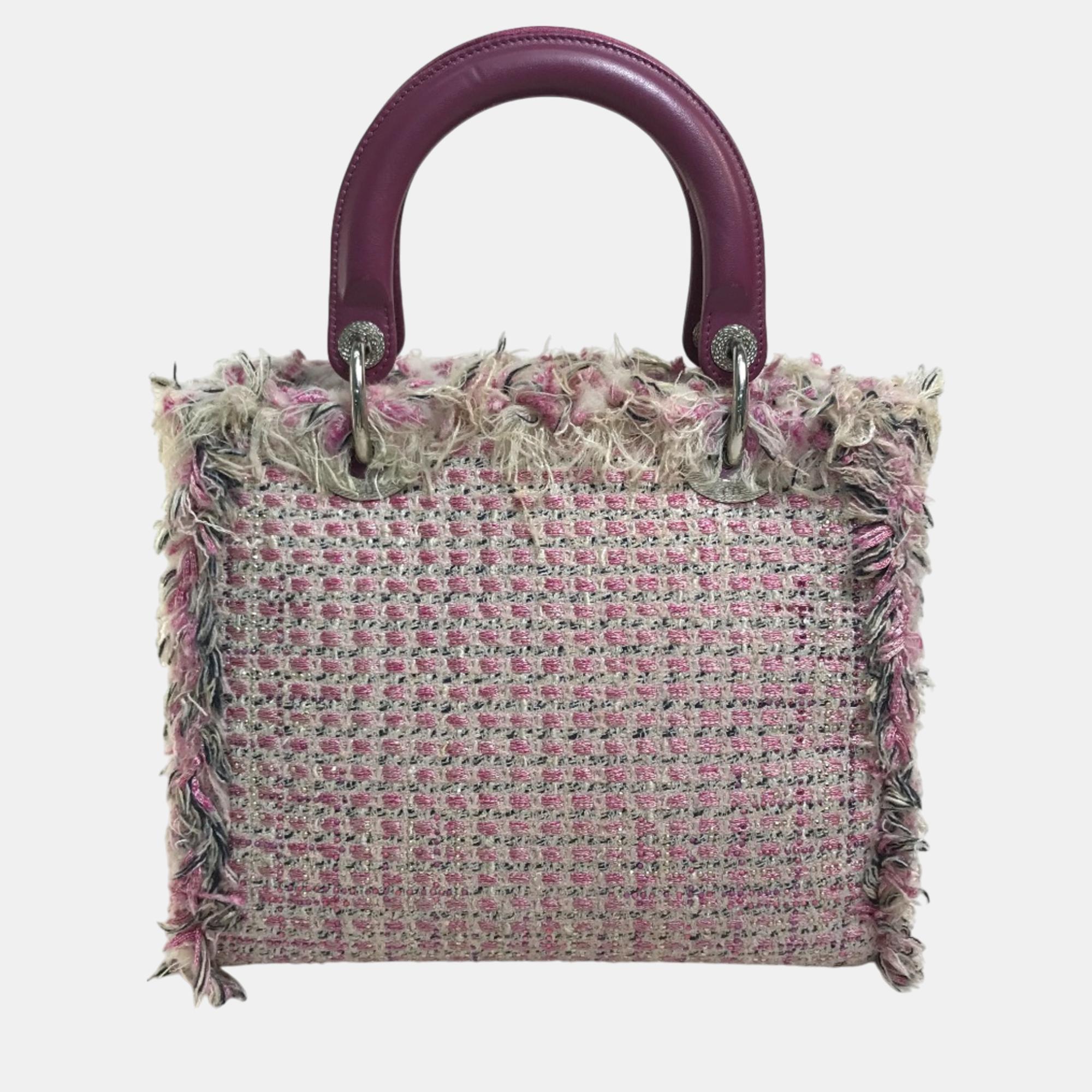 Christian Dior Ginza Limited Le Rose-Bonheur (Happy Rose) Shoulder Bag Hand Bag Pink X Purple X White 