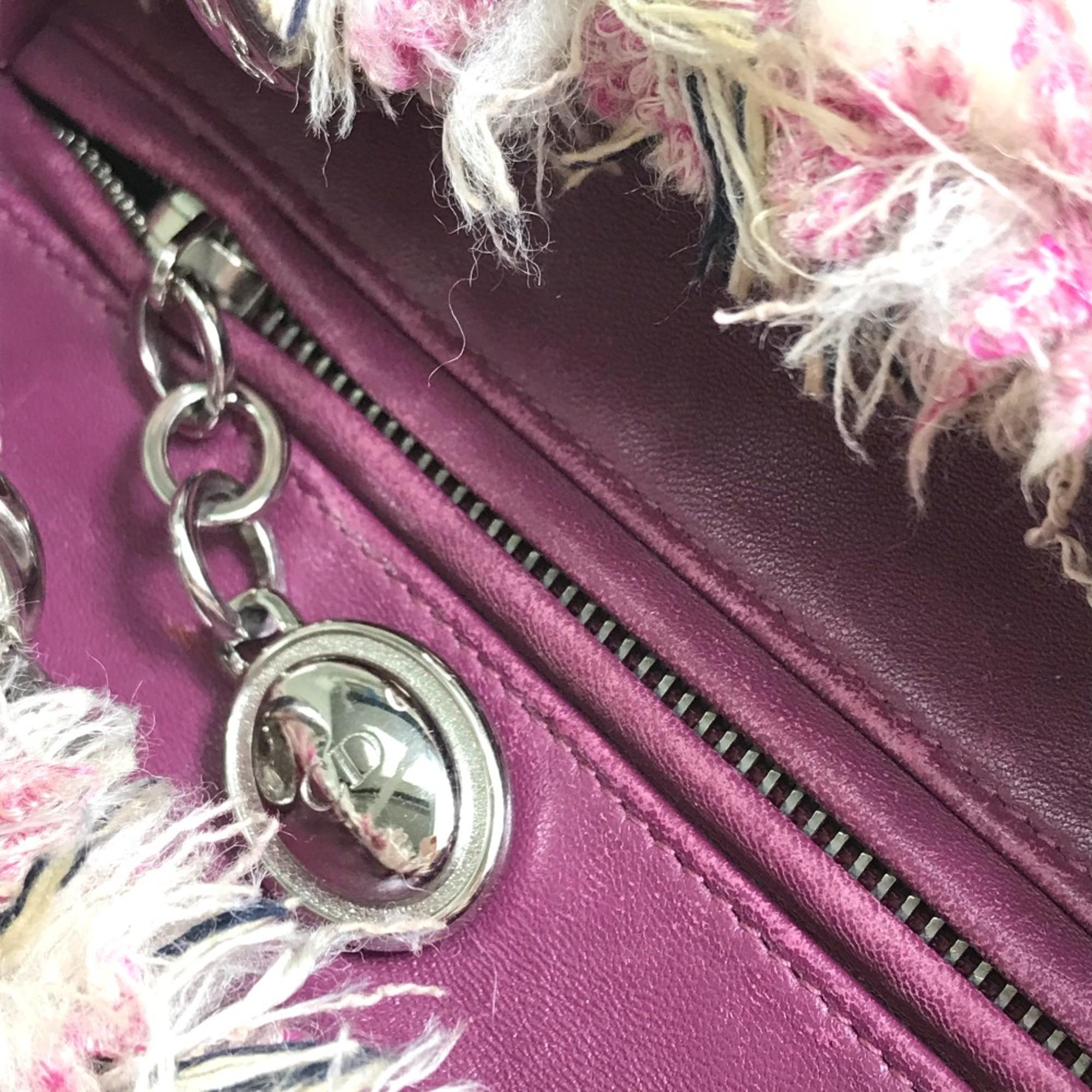 Christian Dior Ginza Limited Le Rose-Bonheur (Happy Rose) Shoulder Bag Hand Bag Pink X Purple X White 