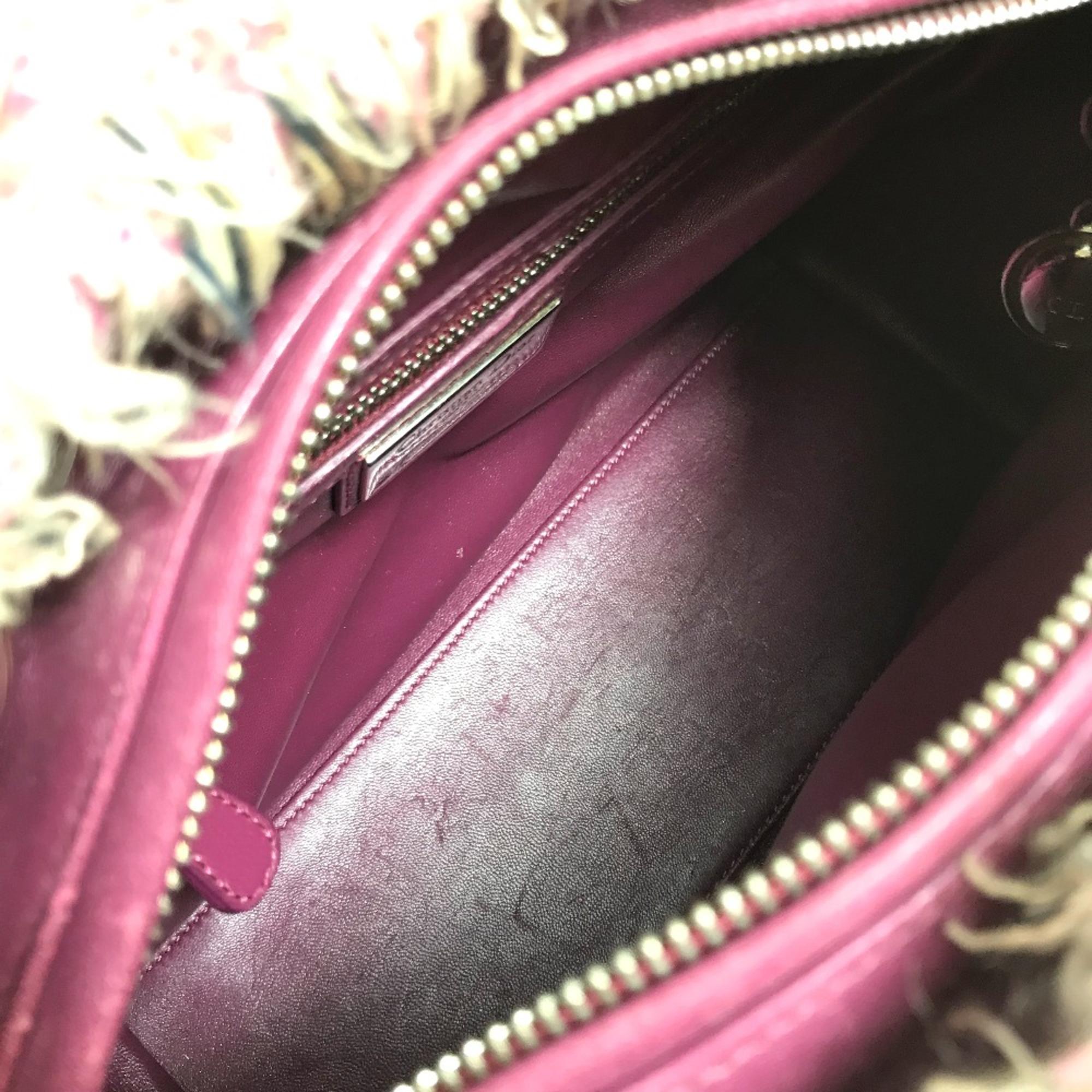 Christian Dior Ginza Limited Le Rose-Bonheur (Happy Rose) Shoulder Bag Hand Bag Pink X Purple X White 