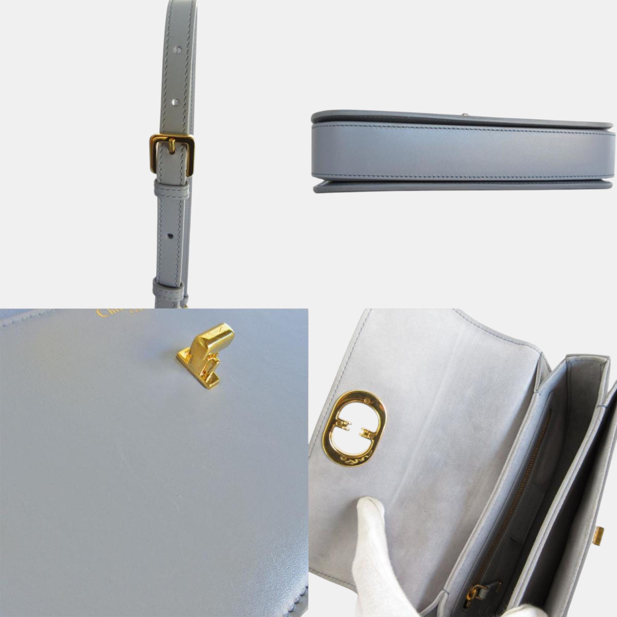 Christian Dior Shoulder Bag 30 Montaigne Leather Grey 
