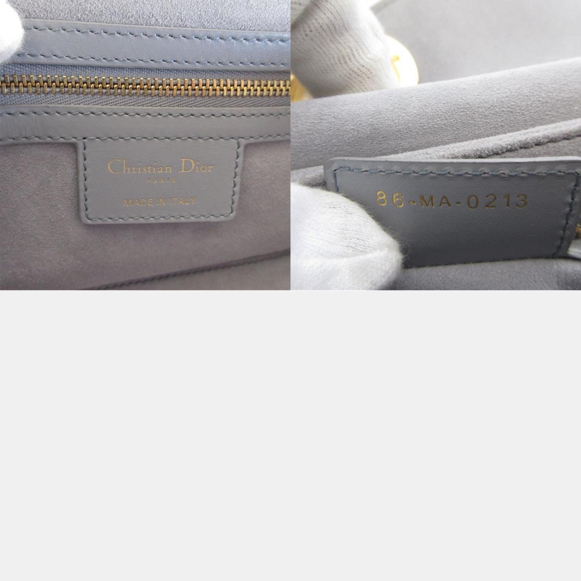 Christian Dior Shoulder Bag 30 Montaigne Leather Grey 