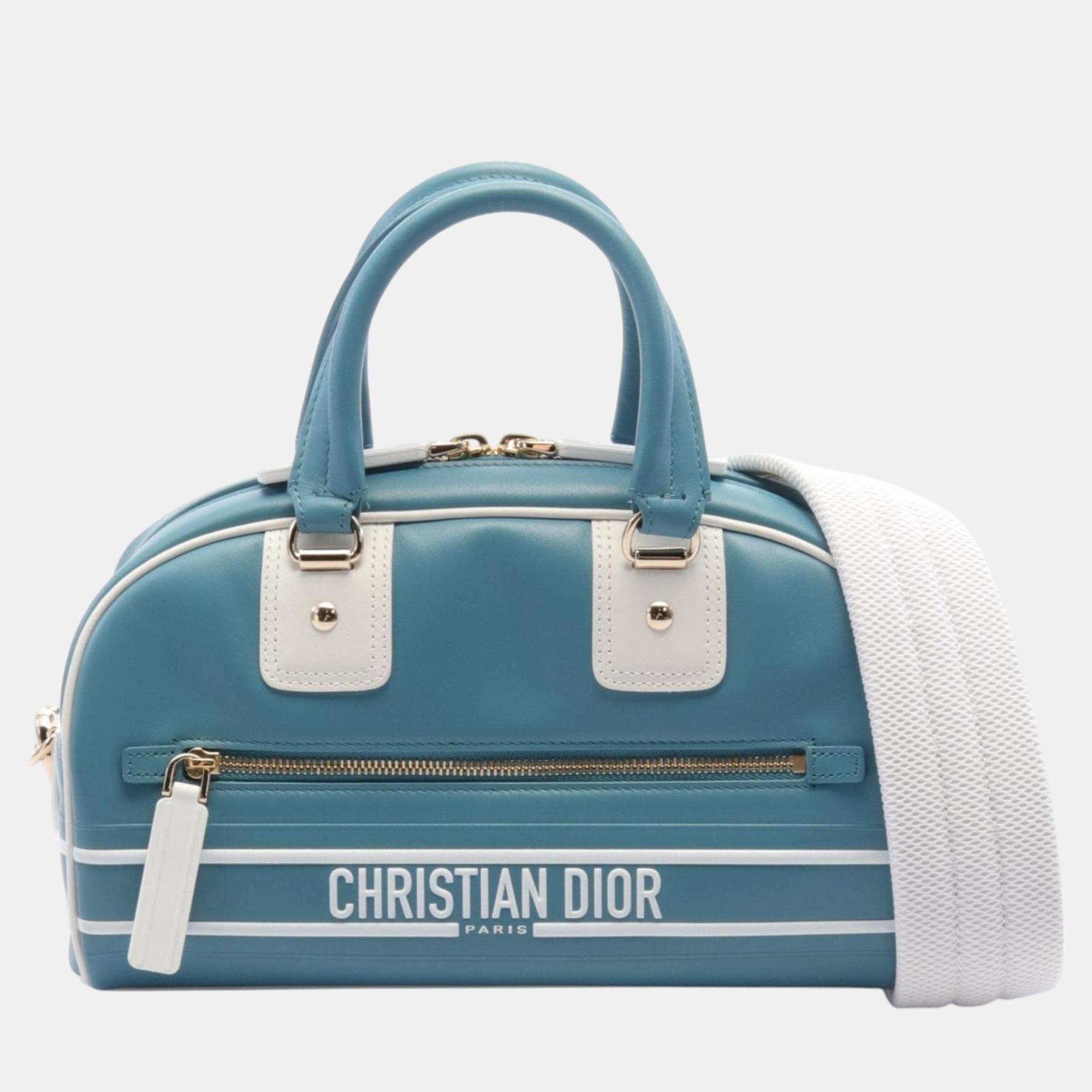 

Christian Dior Dior Handbag Bag Leather Ladies Green White