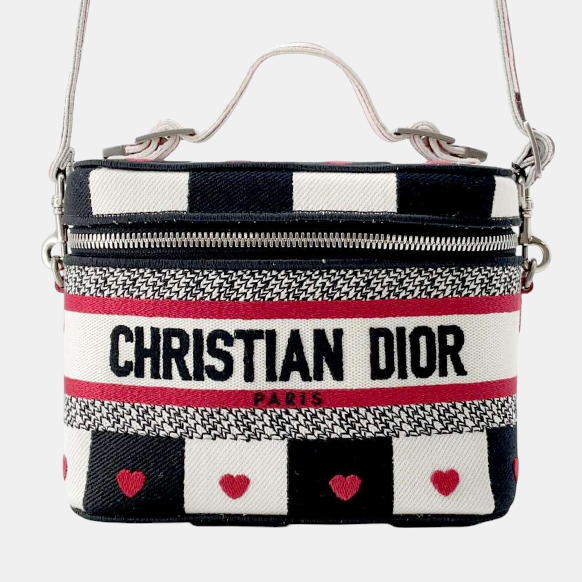 

Christian Dior Handbag Amour Heart Vanity Shoulder Bag Black White, Multicolor