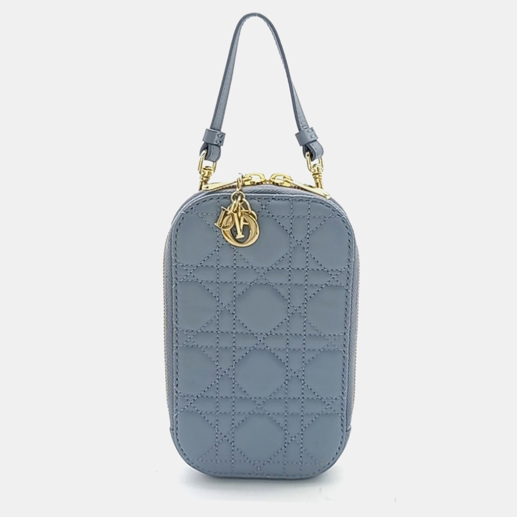 

Dior Blue Leather phone holder Crossbody bag