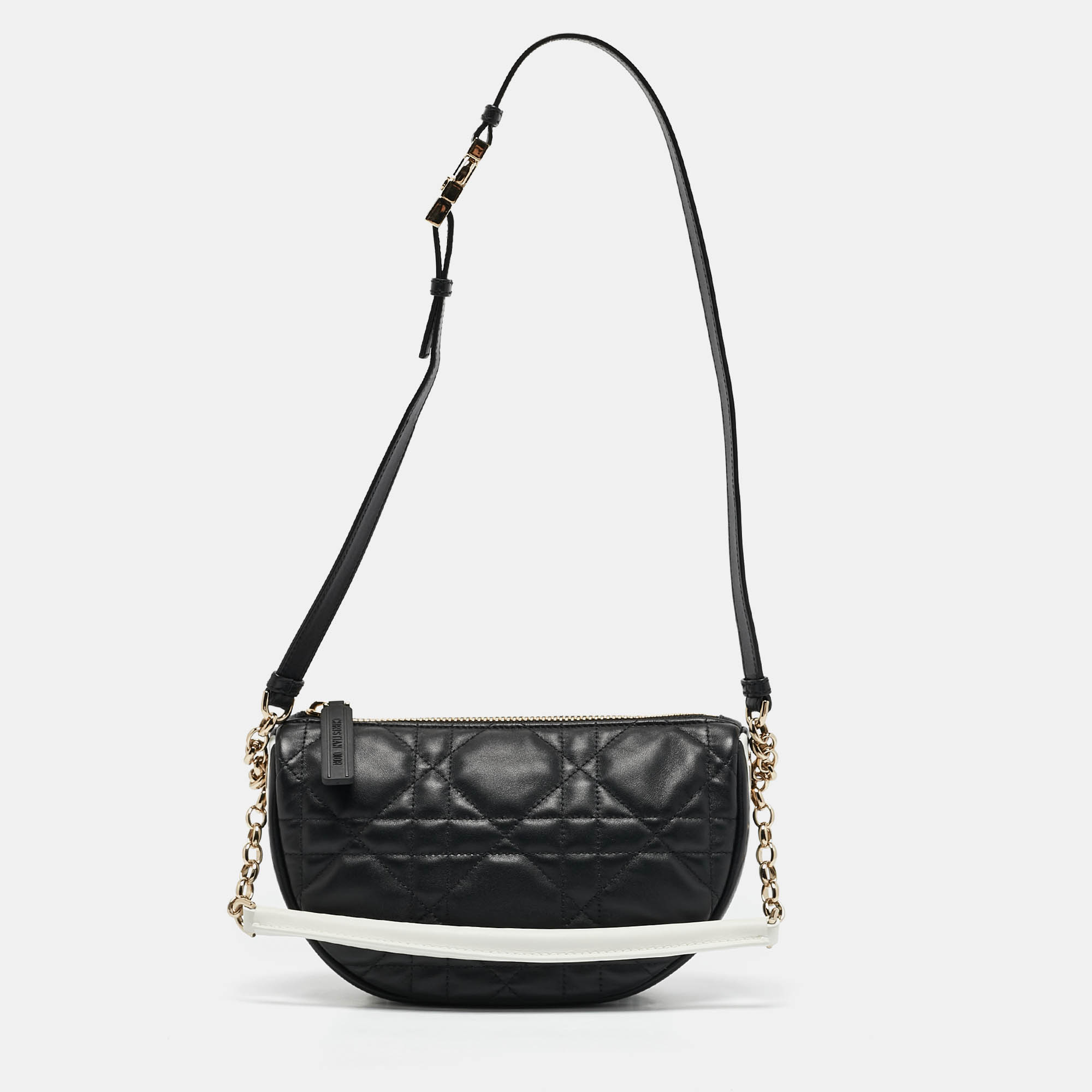 

Dior Black Cannage Leather Small Vibe Hobo