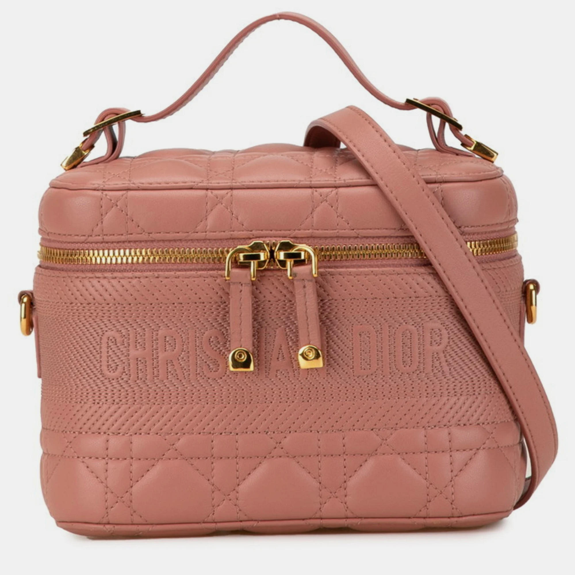 

Christian Dior Cannage Small Vanity Bag, Pink