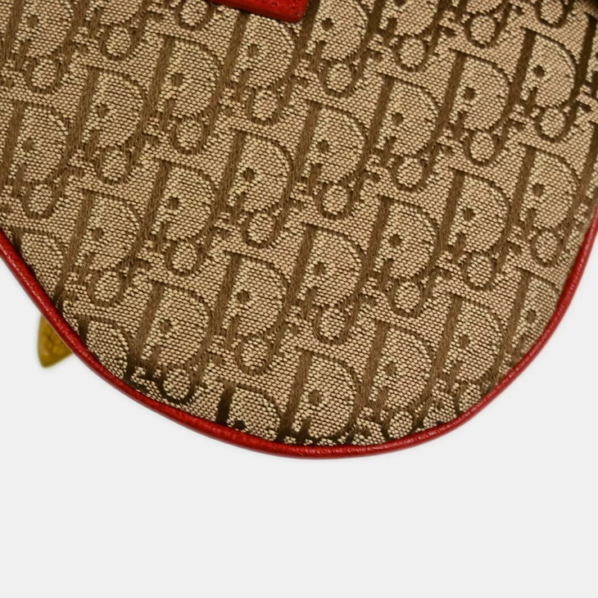 Christian Dior  Beige Canvas Trotter Saddle Belt Bum Bag 