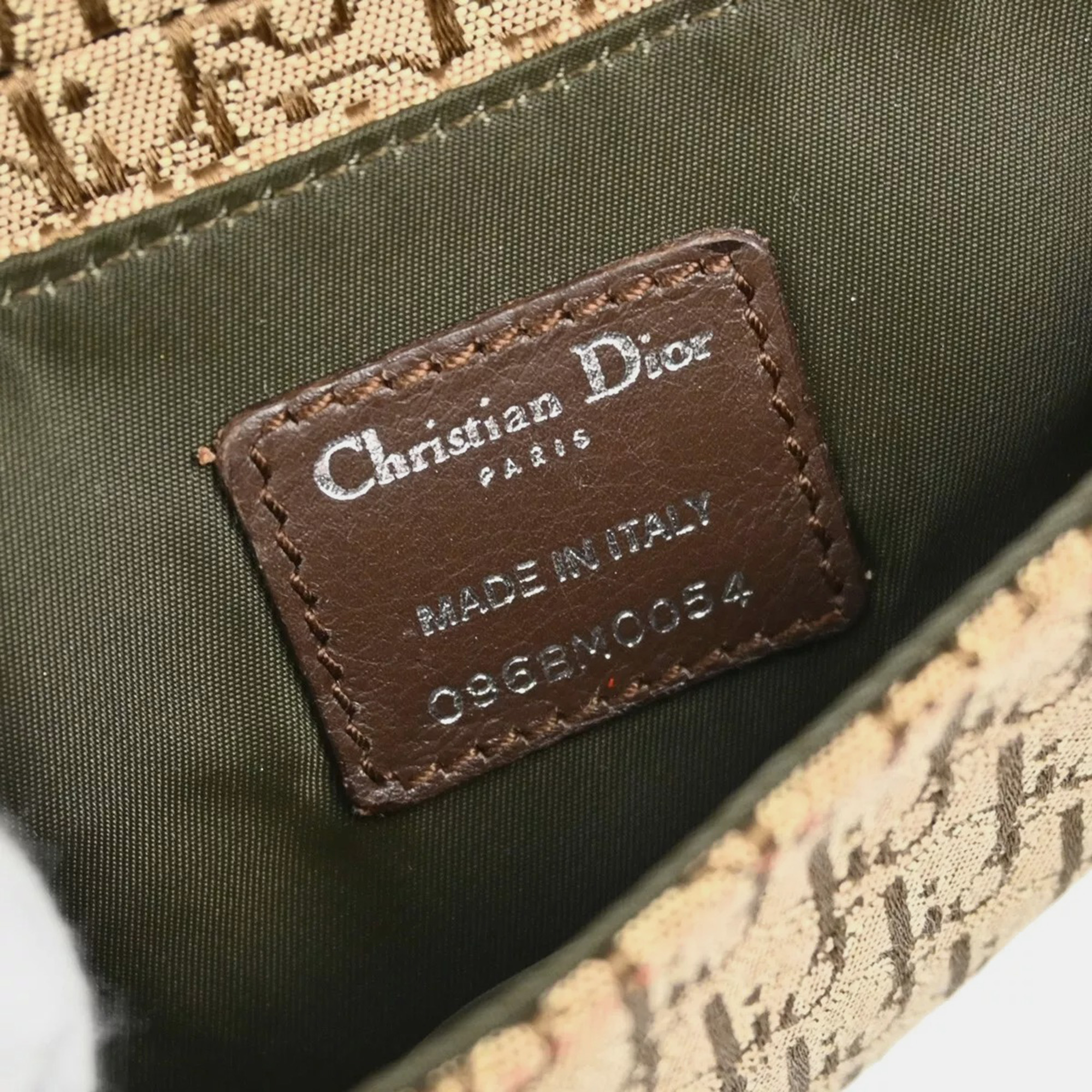 Christian Dior  Beige Canvas Trotter Saddle Belt Bum Bag 