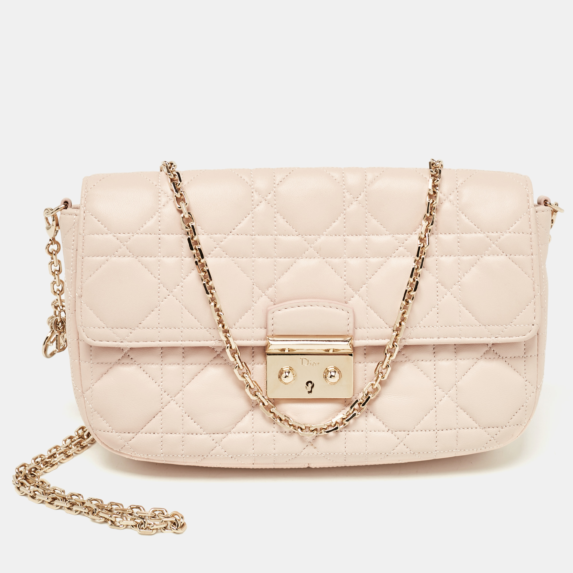 

Dior Light Pink Cannage Leather  Miss Dior Flap Bag