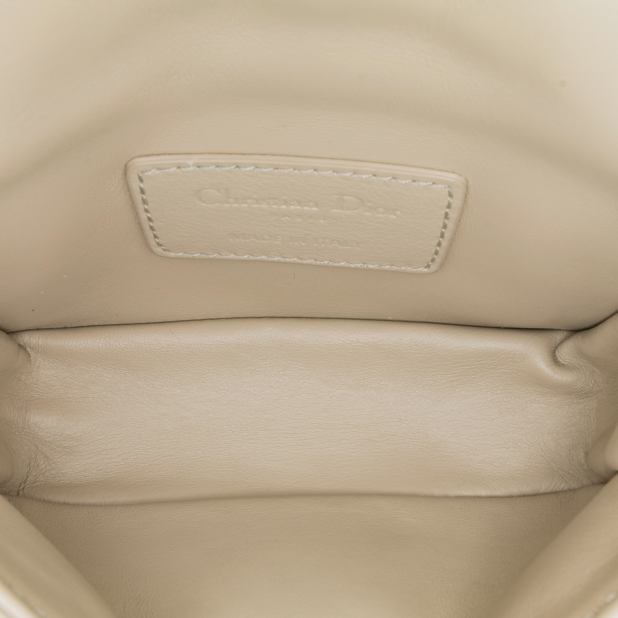 Dior Brown Dior Micro Supple Calfskin Cannage Caro Bag 